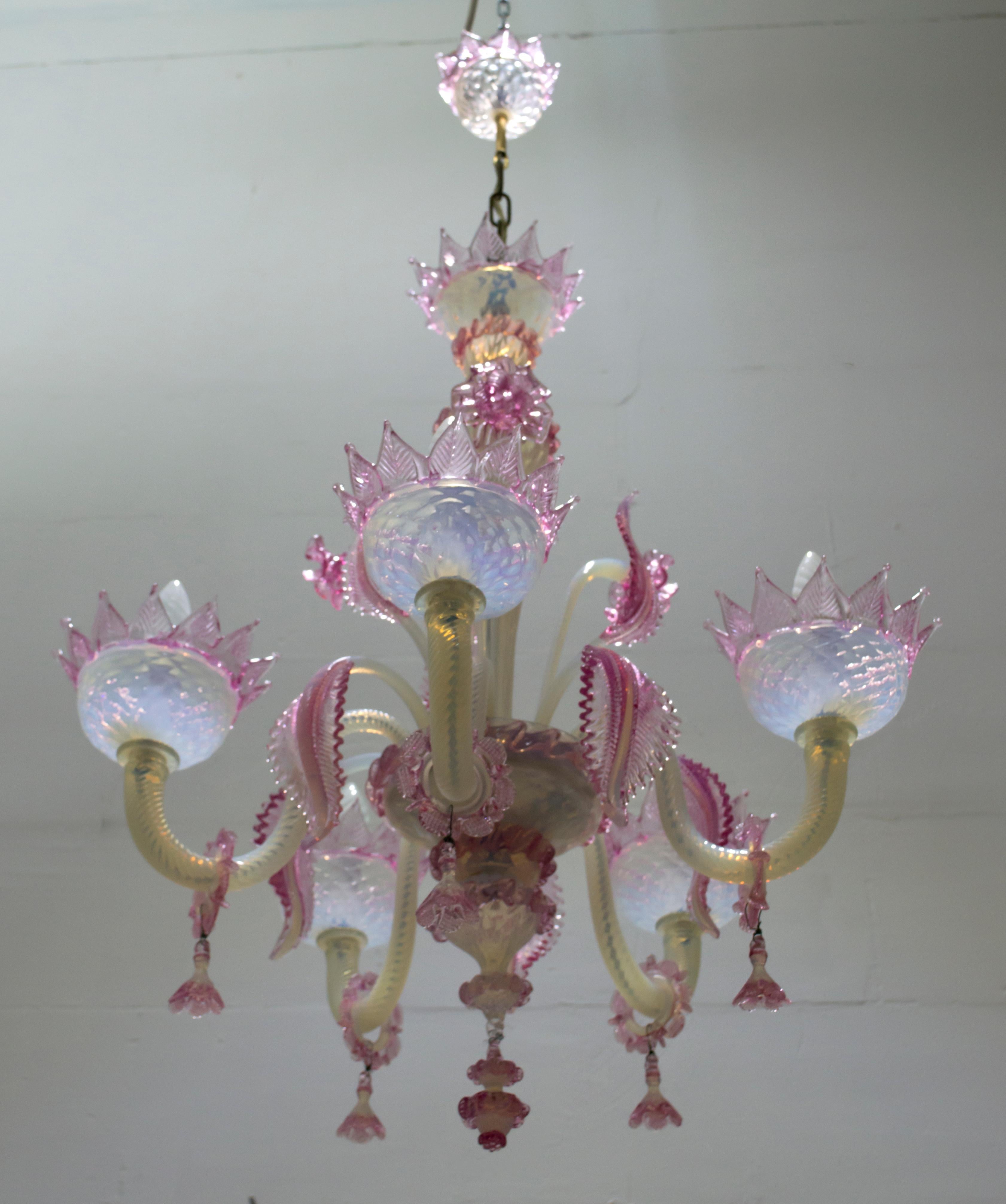 Italian 20th Century Modern Murano Glass Chandelier 