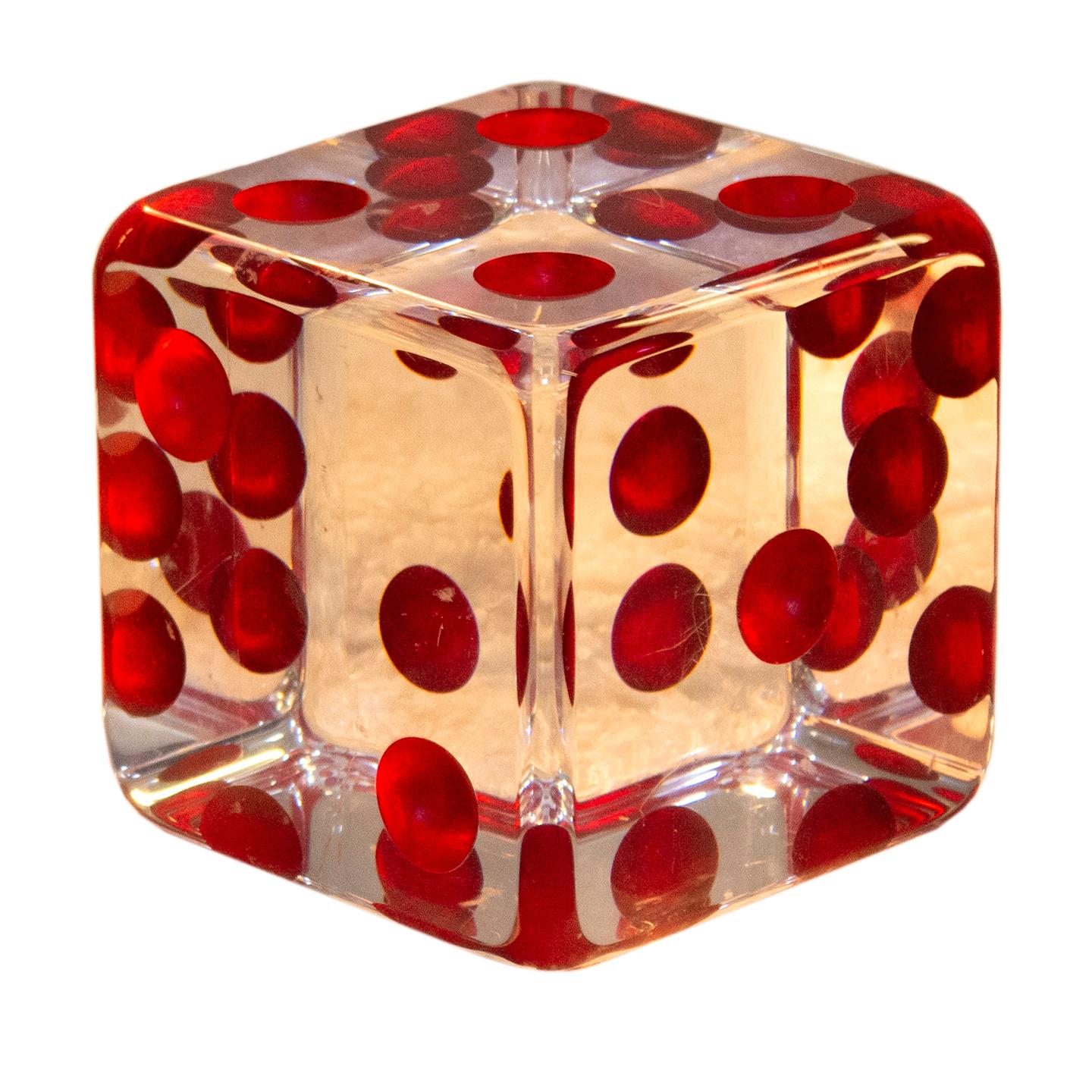 One of a kind pair of hand carved and hand painted acrylic pair of dice. Designed and produced by Mark Yurkiw. Made in New York. This would make a great gift for your favorite high-roller.