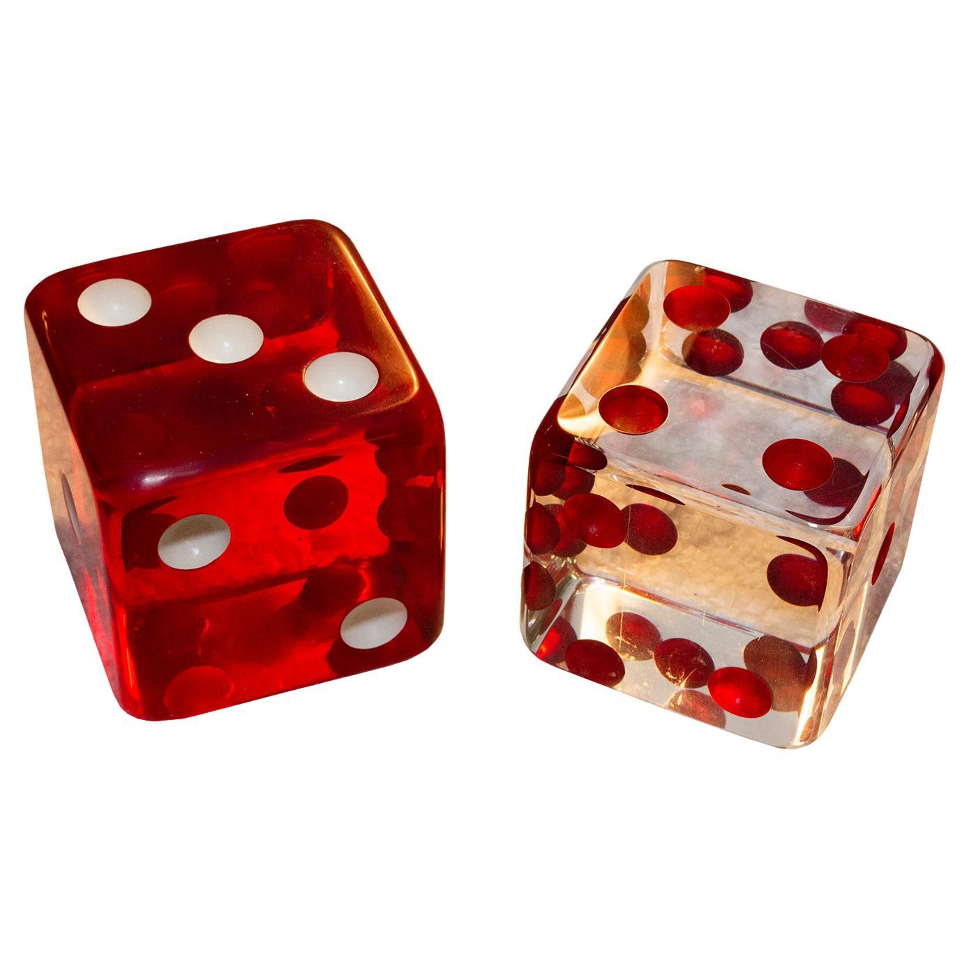 Twentieth Century Pair of Red Dice by Mark Yurkiw, Artist