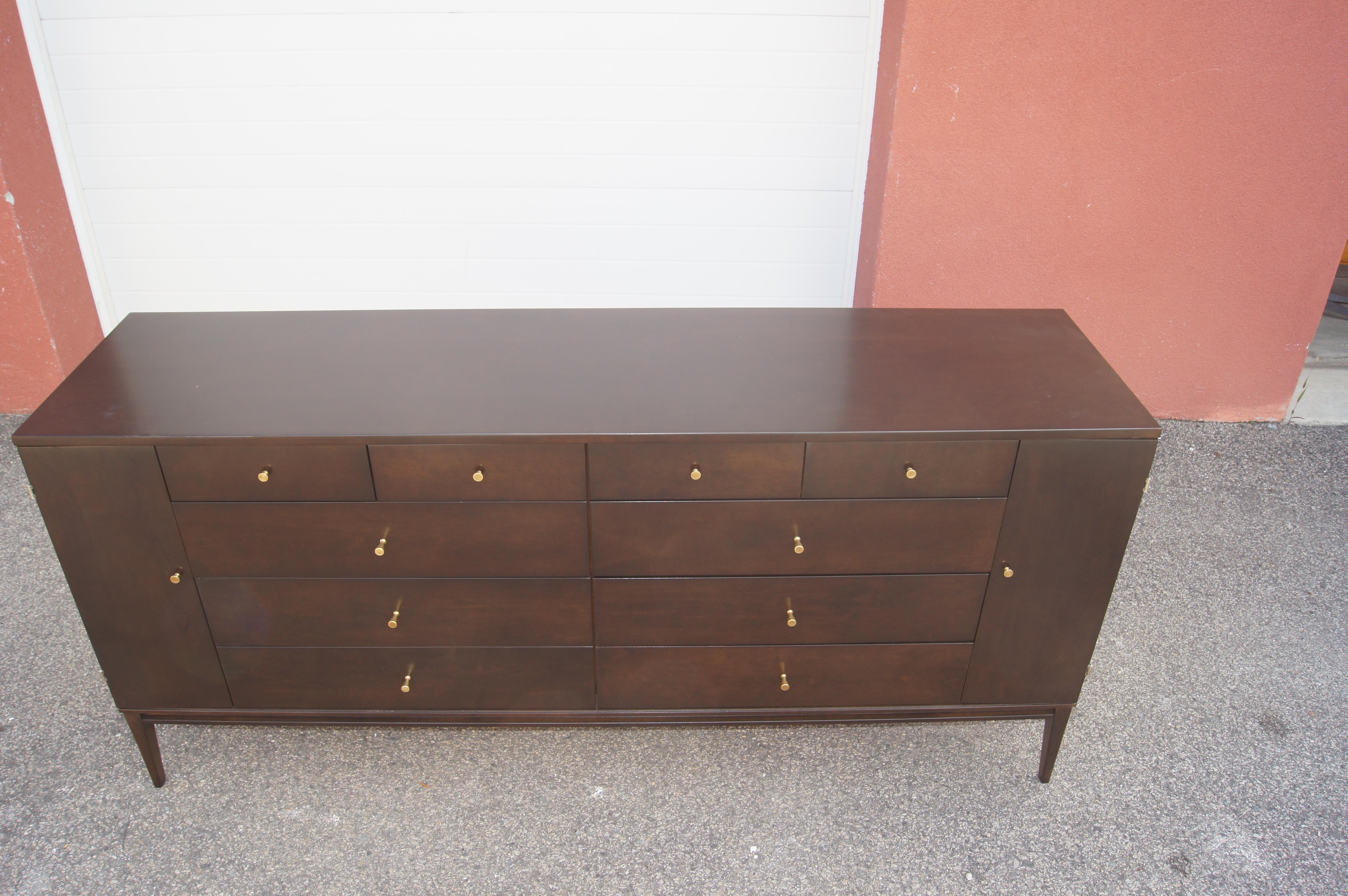 American Twenty-Drawer Ebonized Dresser by Paul McCobb for Rapid's Furniture