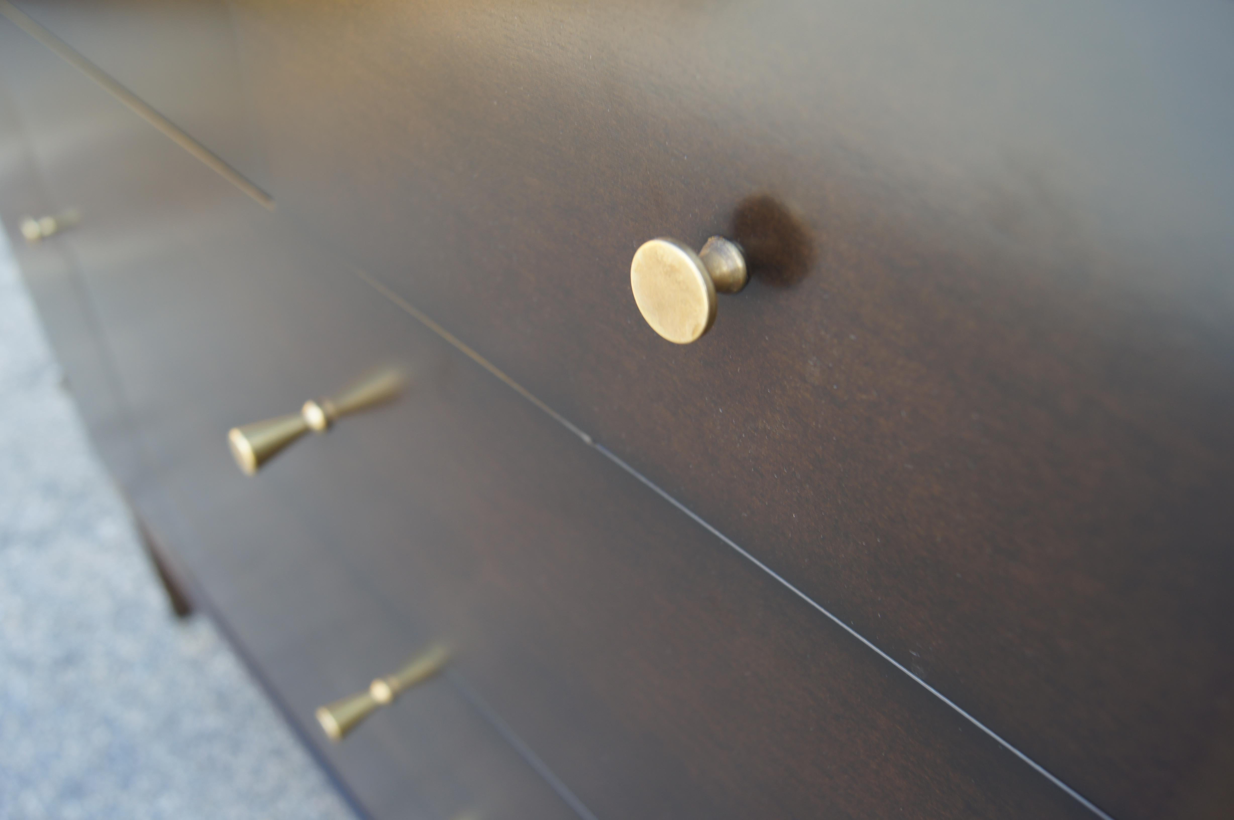 Maple Twenty-Drawer Ebonized Dresser by Paul McCobb for Rapid's Furniture
