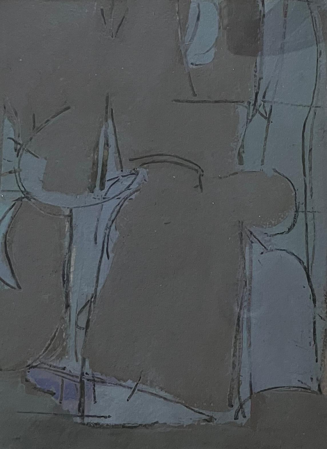 XXIe siècle et contemporain Peinture technique mixte du vingtième siècle à l'encre et à la gouache de Veronica Benning en vente
