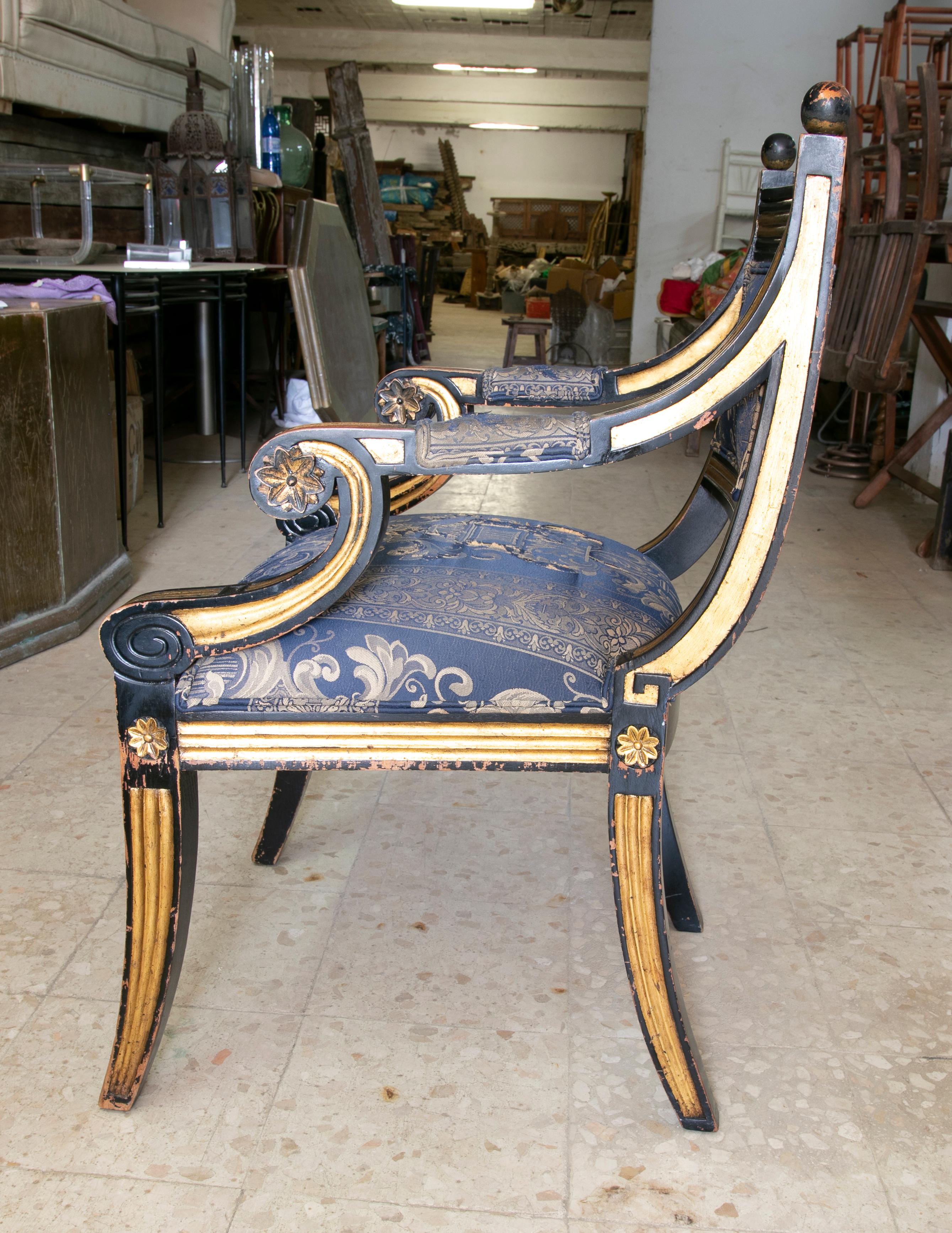 Twenty Four Wood French Style Chairs Set Upholstered In Good Condition For Sale In Marbella, ES