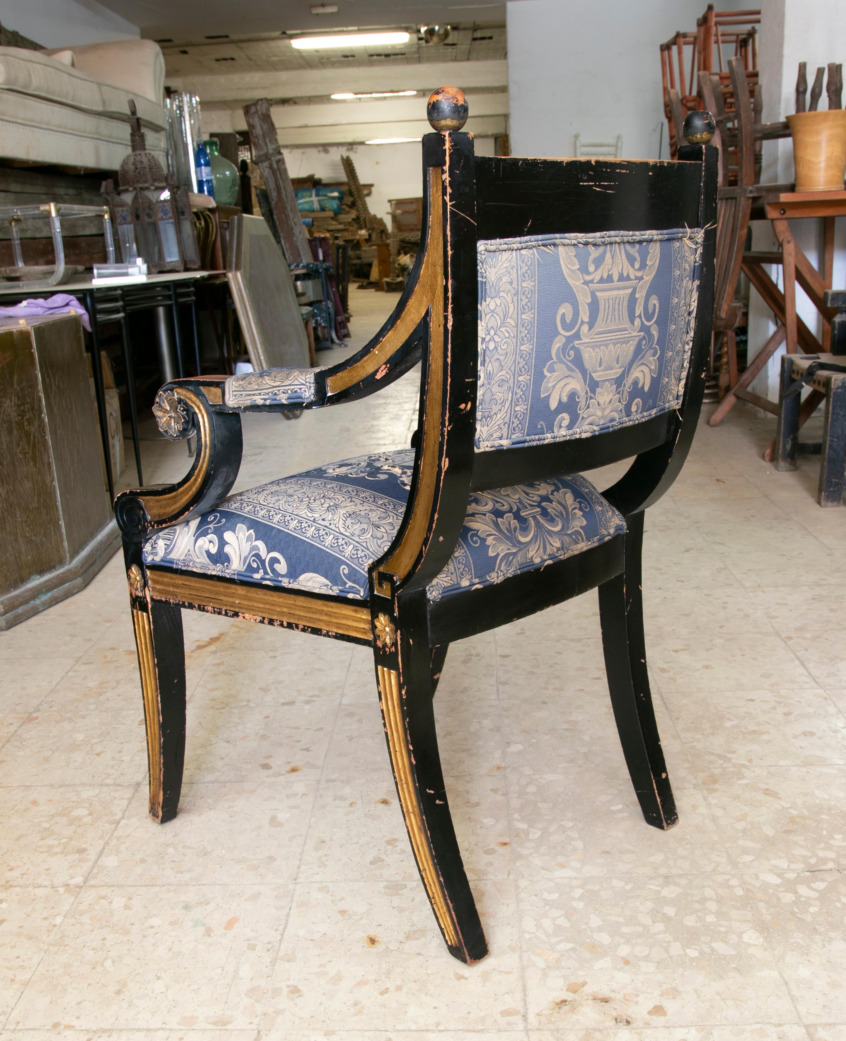 20th Century Twenty Four Wood French Style Chairs Set Upholstered For Sale