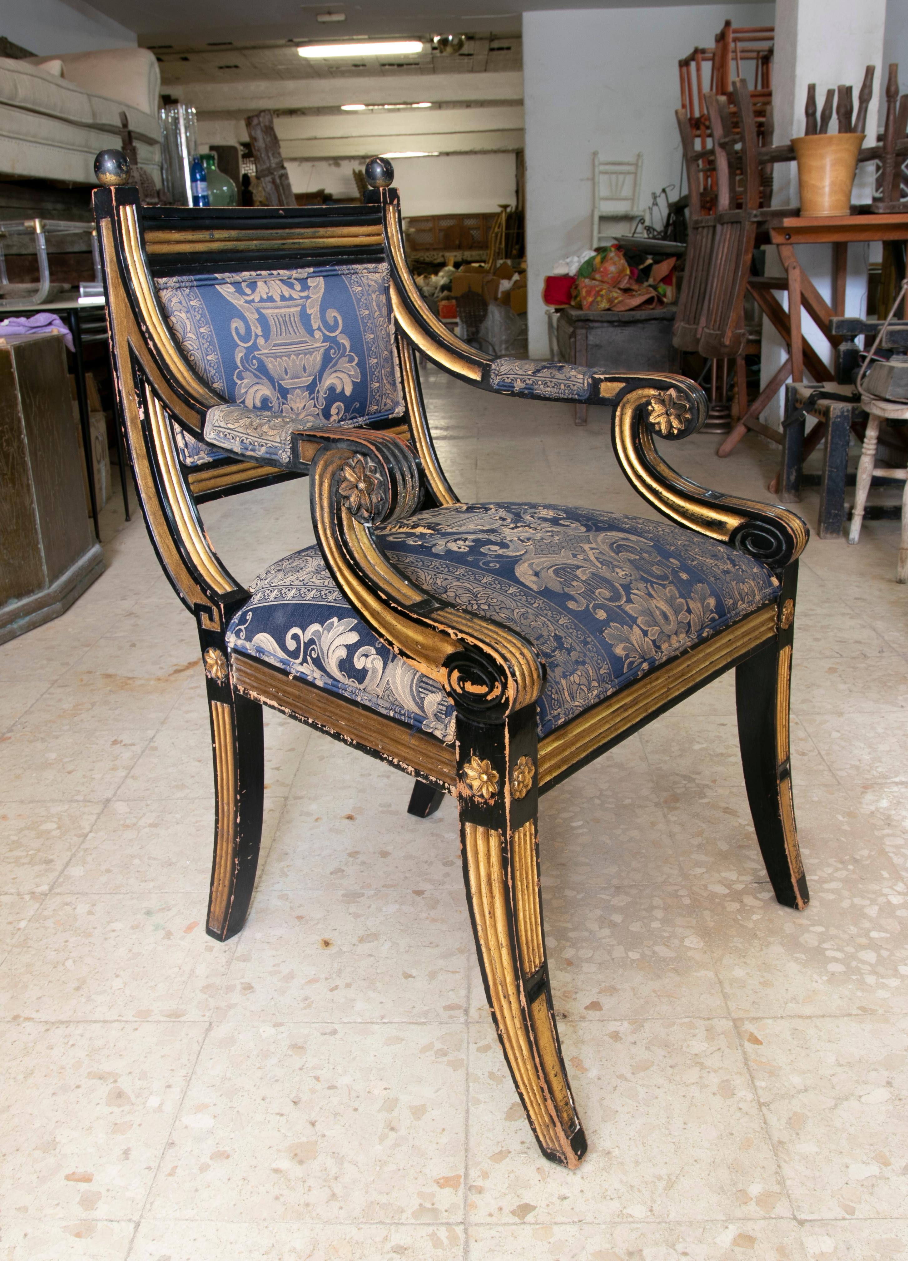 Twenty Four Wood French Style Chairs Set Upholstered For Sale 2