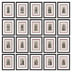 Twenty Framed Steel Engravings of English Monarchs