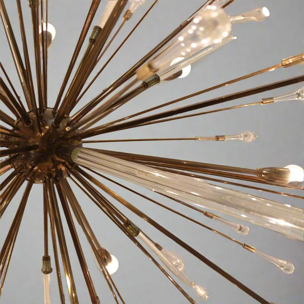 Twenty Light Modernist Sputnik Chandelier In Good Condition For Sale In New York, NY