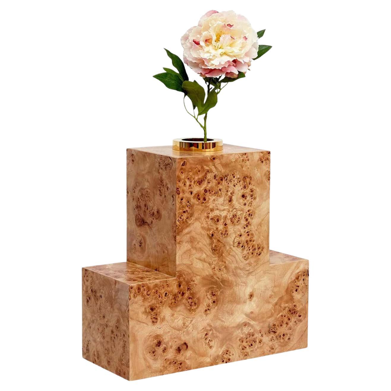 Ventisette Wood per un vaso cinese di fiori artificiali P & A di Ettore Sottsass