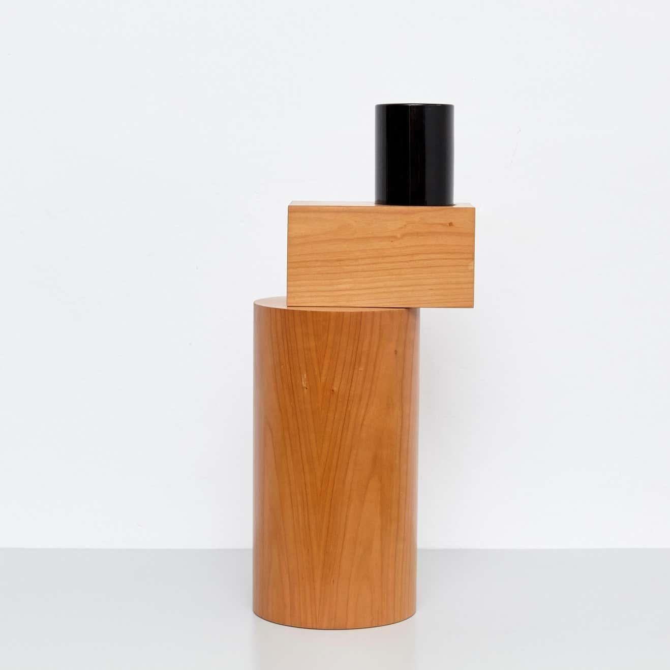 Modern Twenty-Seven Woods for a Chinese Artificial Flower Vase U by Ettore Sottsass For Sale