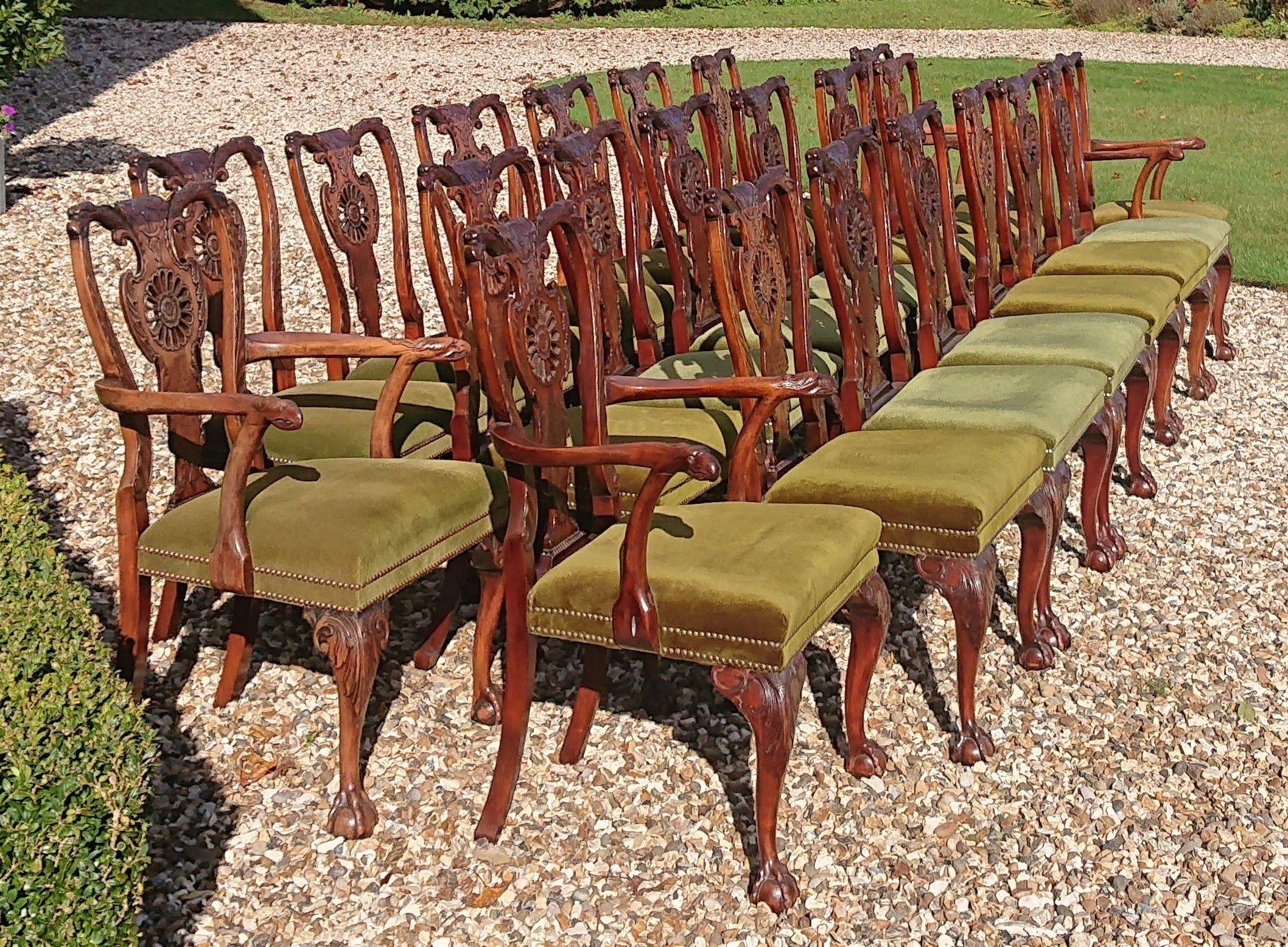 Twenty Two Antique Dining Chairs For Sale 4