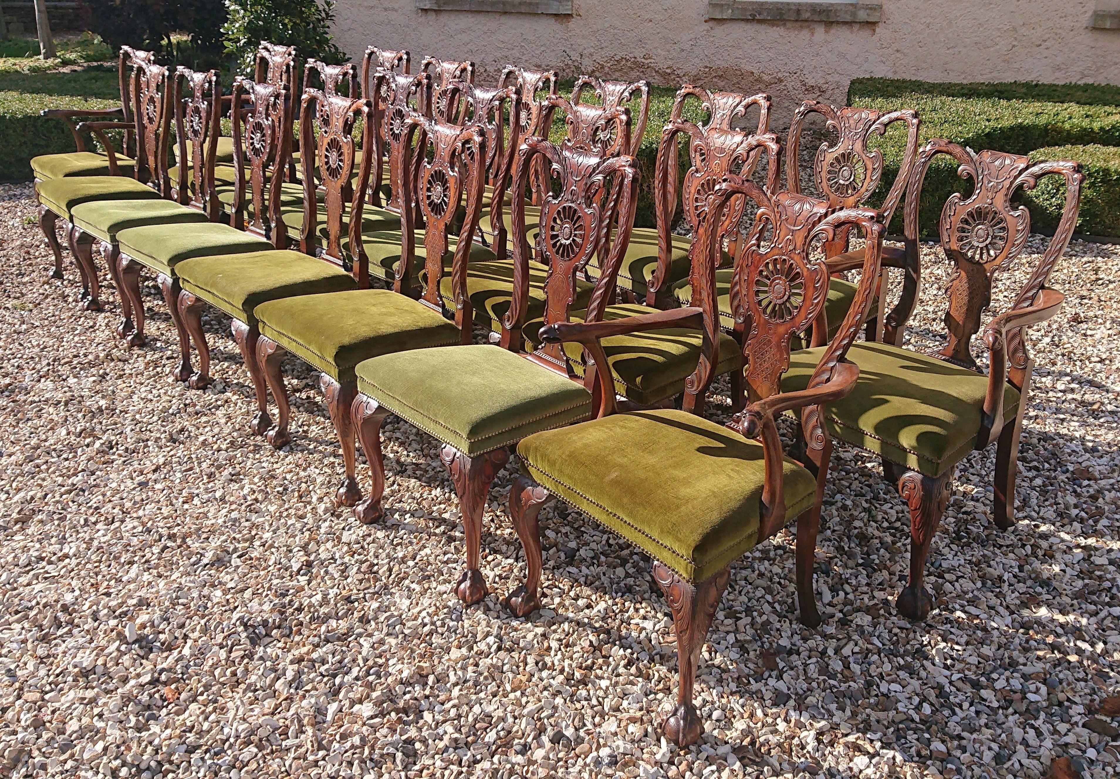 Twenty Two Antique Dining Chairs For Sale 5
