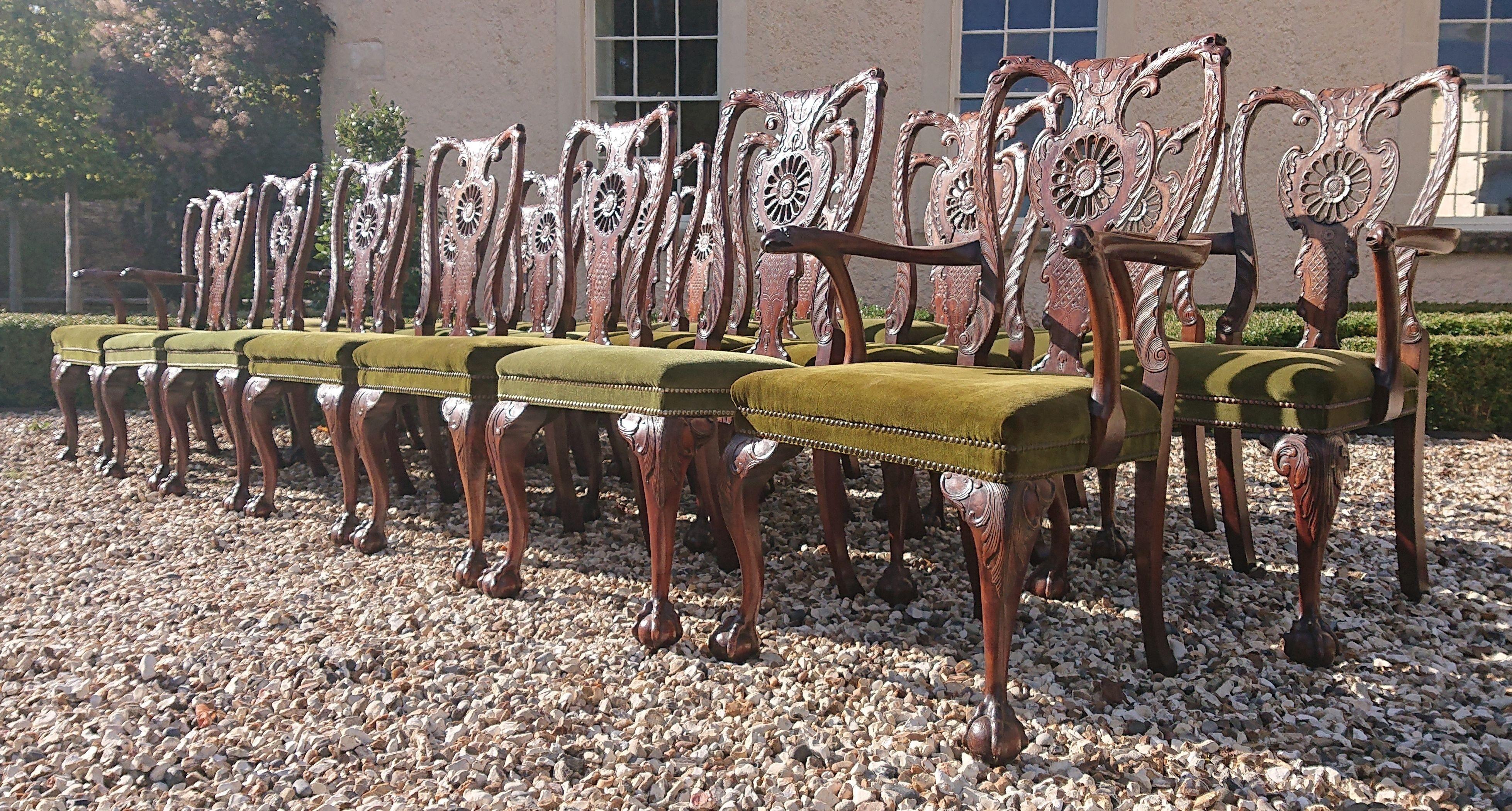 Twenty Two Antique Dining Chairs For Sale 6