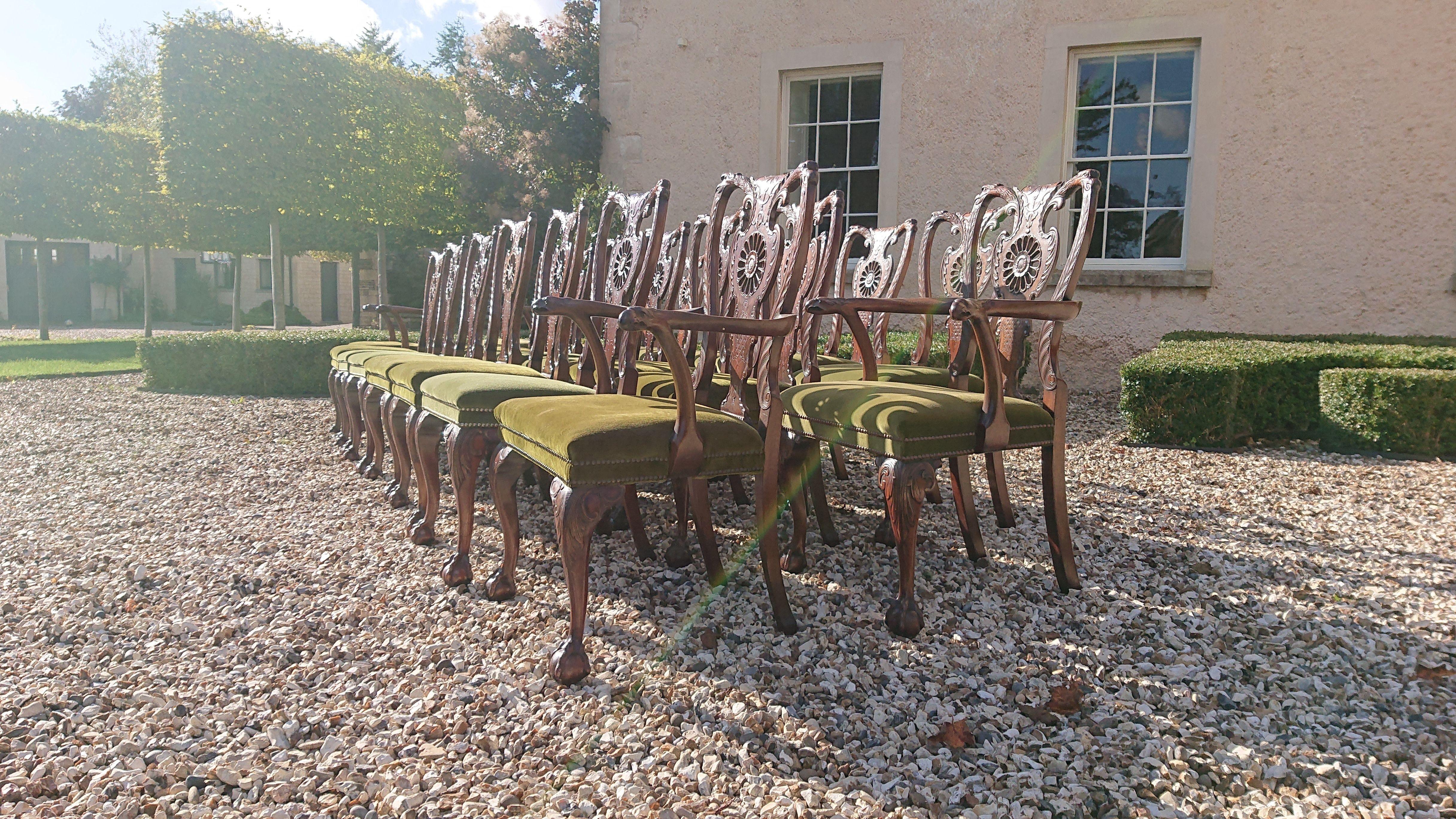 Twenty Two Antique Dining Chairs For Sale 7
