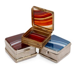 Twenty-Two Miniature Boxes Mounted with Silvered and Gilt Metal