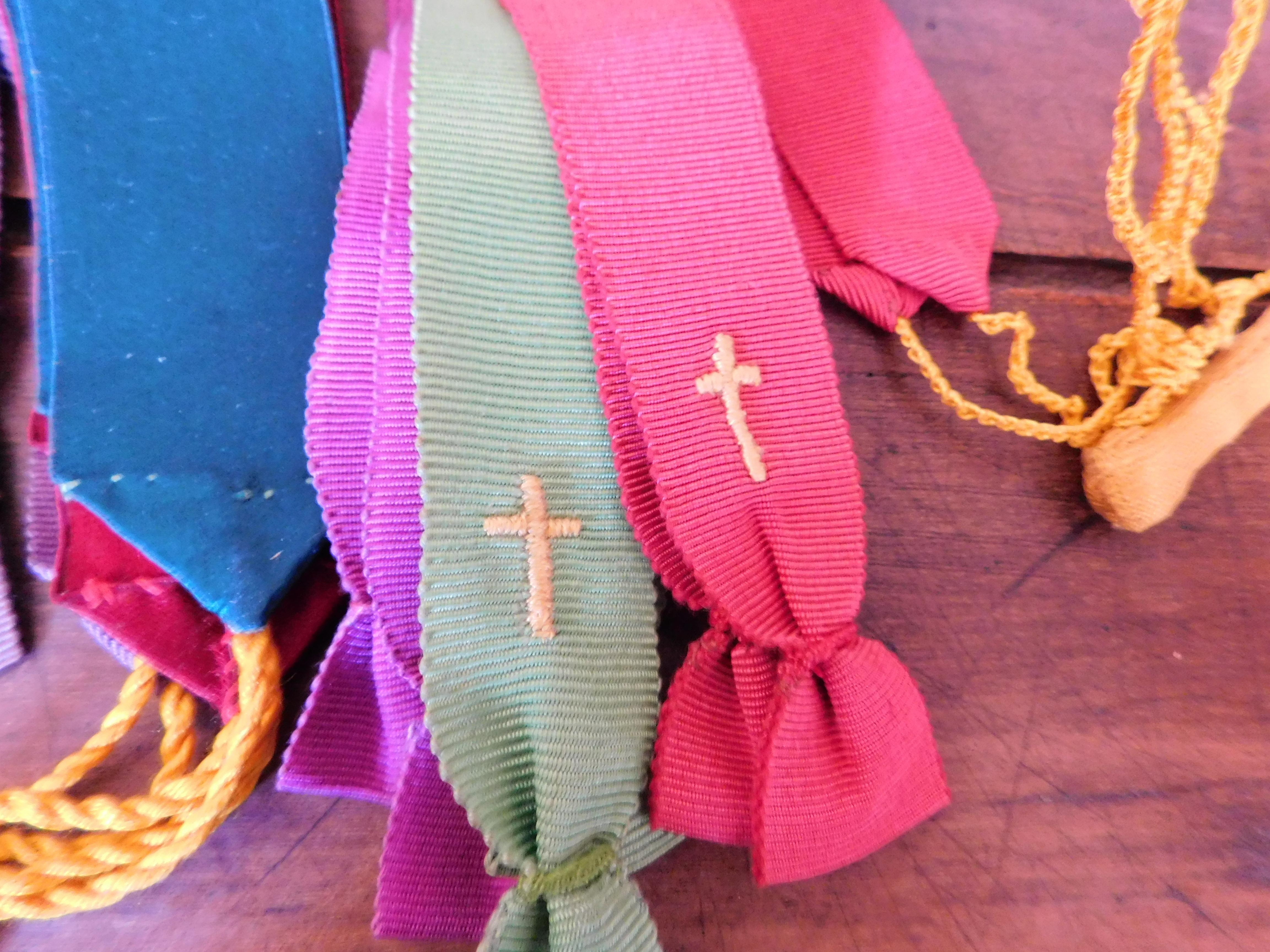 20th Century Twenty Vintage Silk Bible Marker Ribbons For Sale