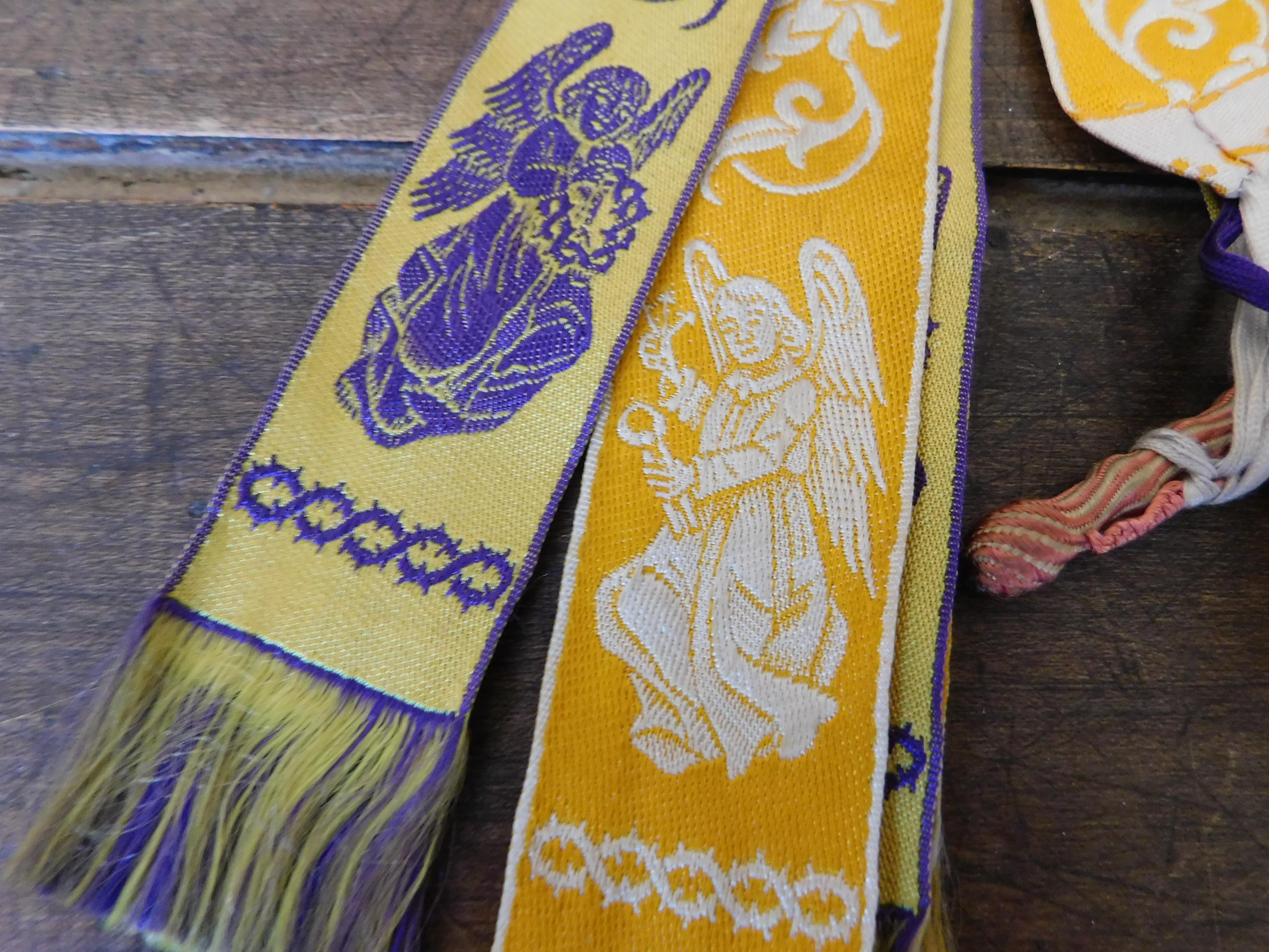 Twenty Vintage Silk Bible Marker Ribbons For Sale 1
