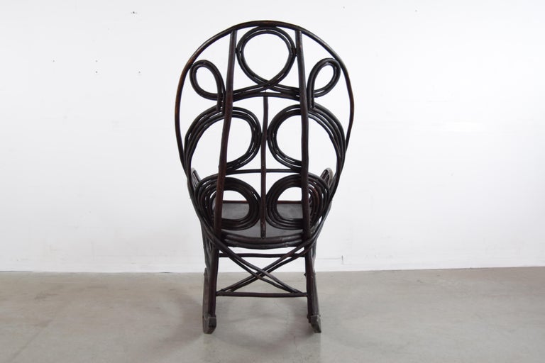 19th Century Twig Adirondack Rocking Chair For Sale