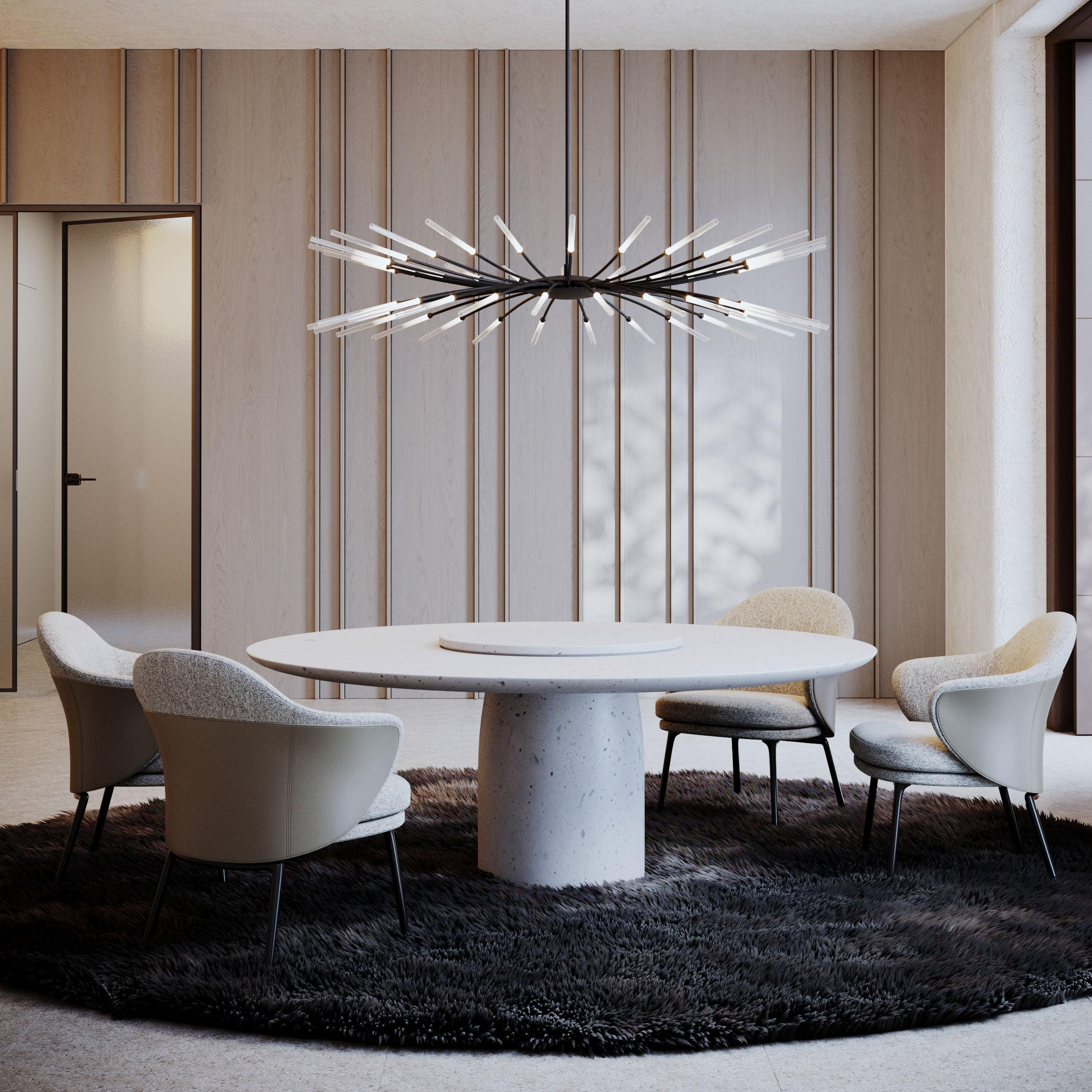 Twig Ceiling Lamp, 21626, by Stillux Illuminazione
Dimensions: D 150 x H 80 cm.
Materials: Steel, iron, brass.

Available in gold leaf, silver leaf, velvet black, or mat silver. Please contact us.

All our lamps can be wired according to each