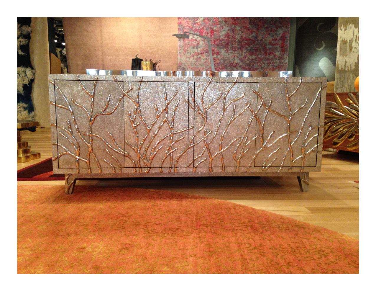Other Twig Credenza Metal Clad Over MDF Handcrafted in India by Stephanie Odegard For Sale