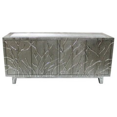 Twig Credenza in White Bronze Handcrafted in India by Stephanie Odegard