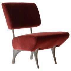 Twig Lounge Chair, Patinated Cast Aluminum & Mohair, Jordan Mozer, USA 1997-2015