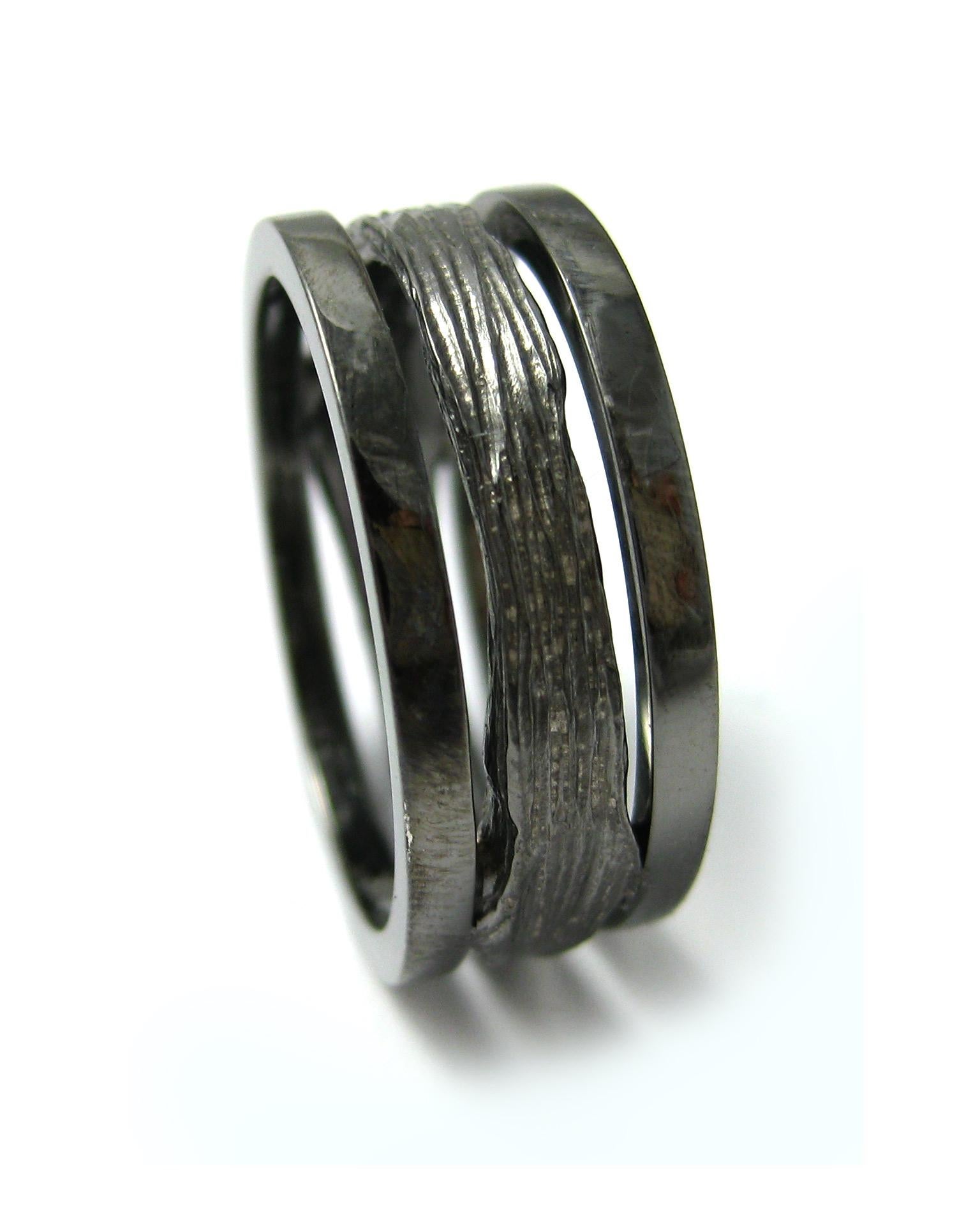 Twig Stacked Men's Bands In New Condition For Sale In Solana Beach, CA