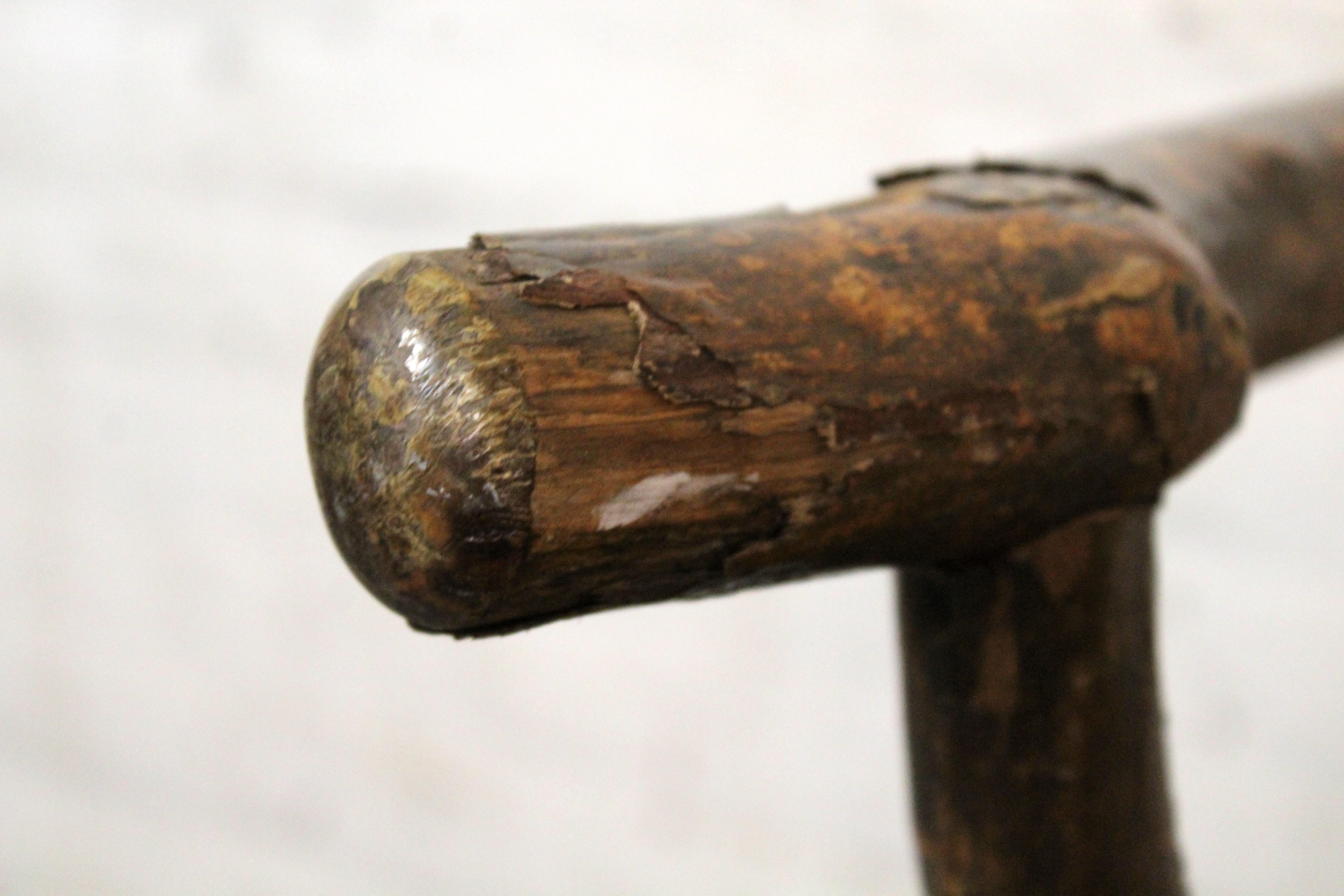 Chaise rustique en caryer, style brindille, primitive en vente 7