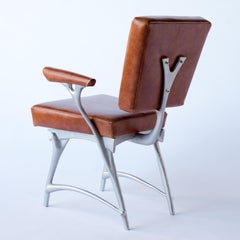 Twiggy Armchair, Burnished Cast Aluminum + Leather, Jordan Mozer, USA 1997/2019