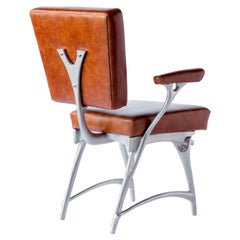 Twiggy Armchair, Burnished Cast Aluminum + Leather, Jordan Mozer, USA 1997/2019