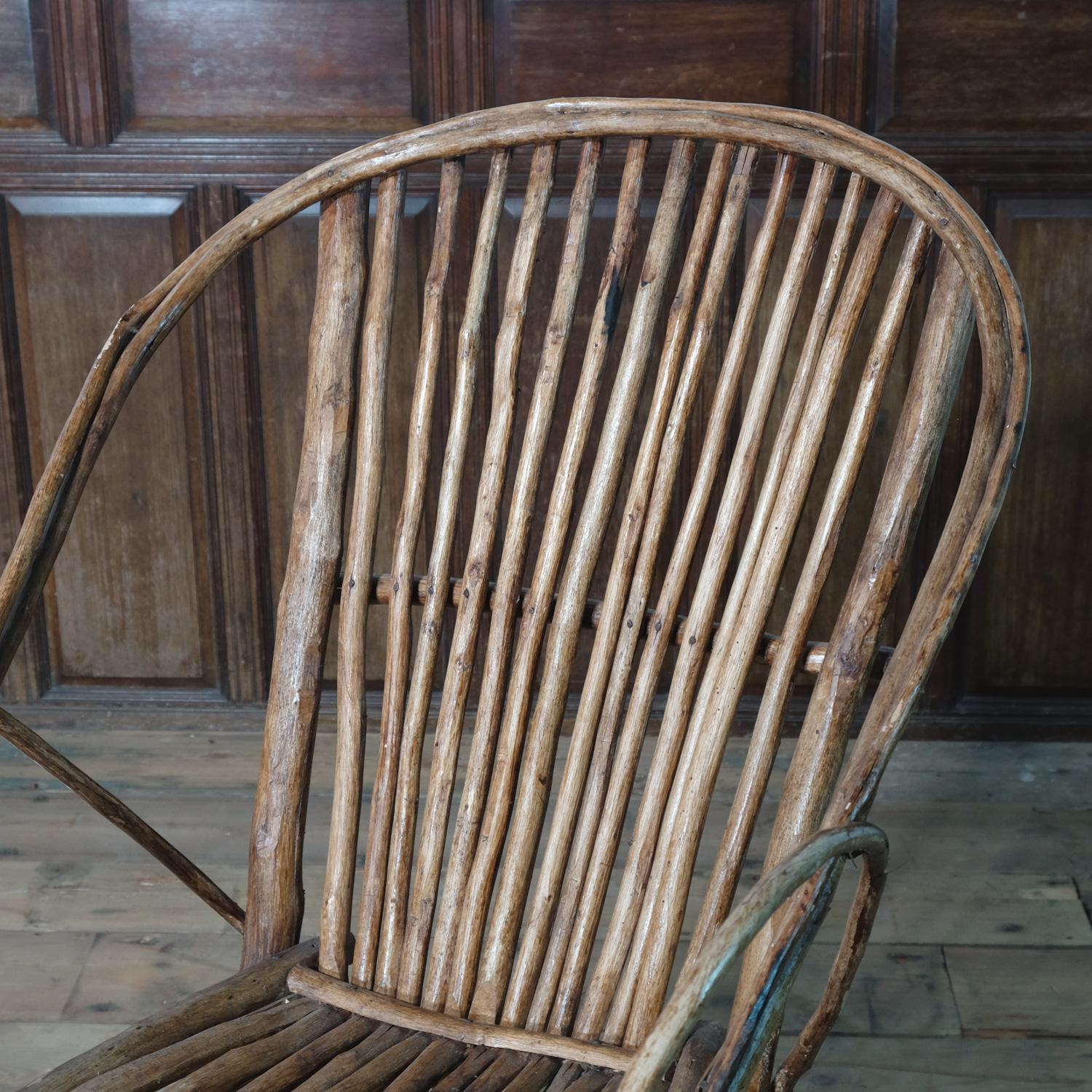 Twigwork Armchair, French, Early 20th Century, Rustic Twig Chair In Good Condition In Totnes, GB
