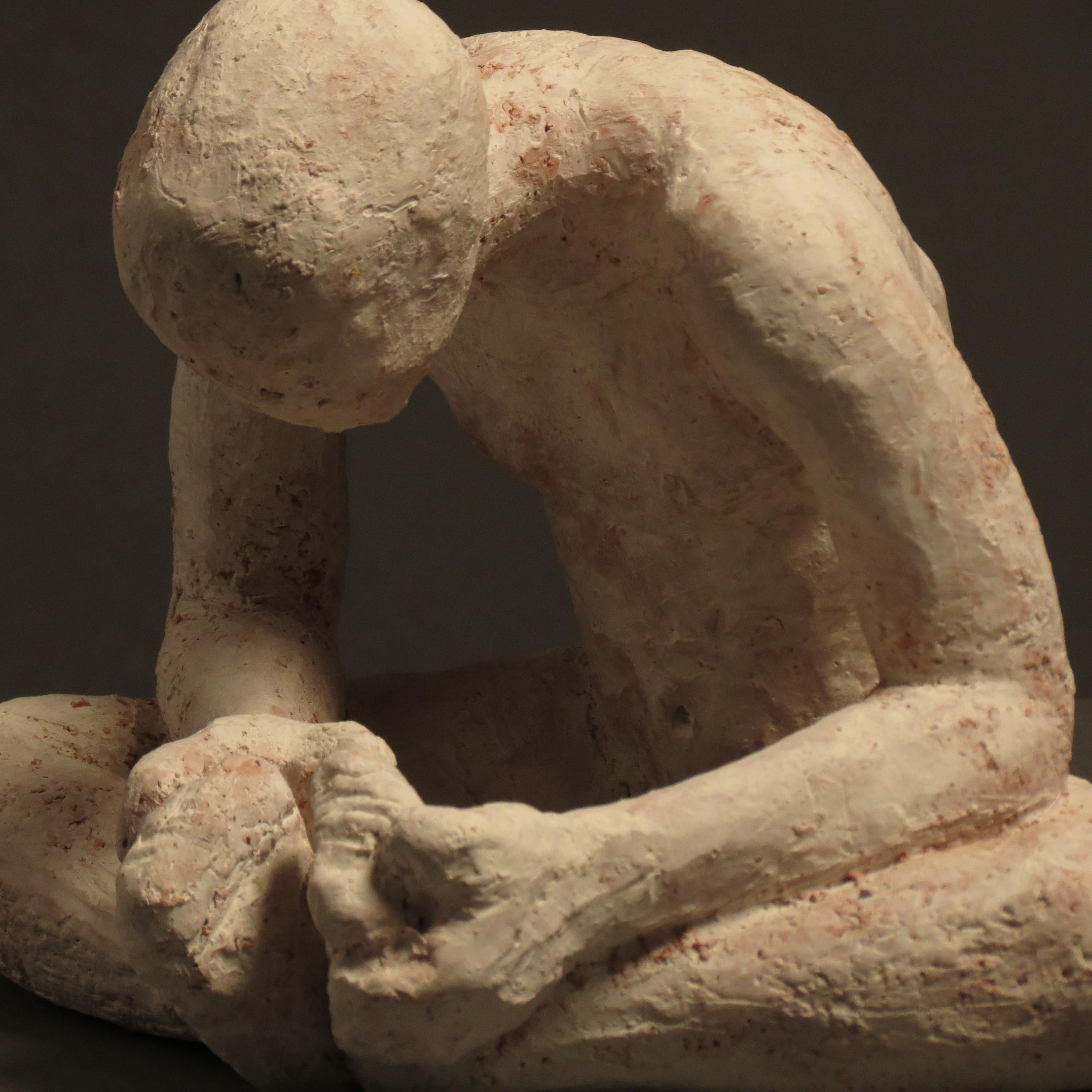 Spanish unique terracota sculpture from Emporda For Sale