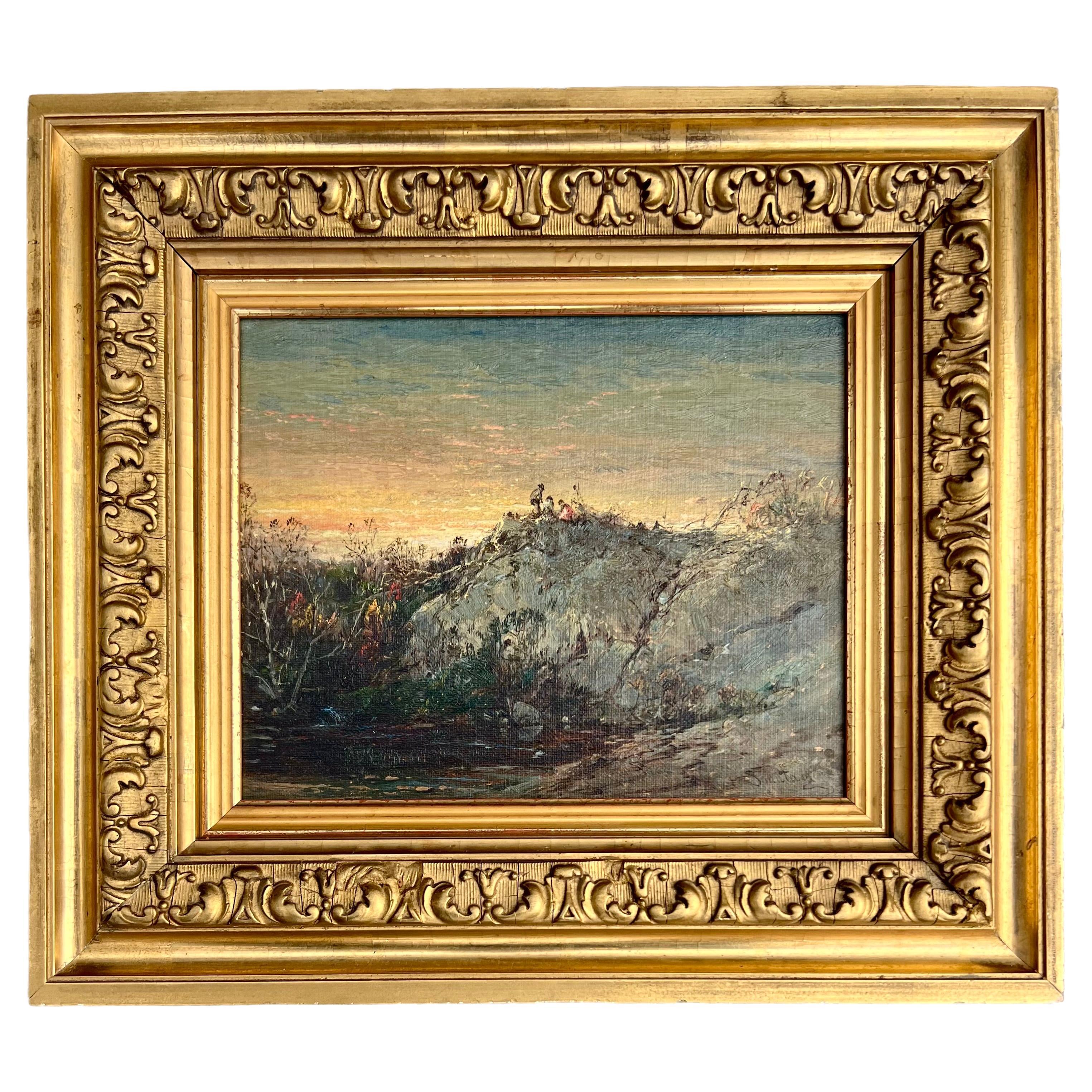 "Twilight in the Hills" Luminous Autumnal Painting by William Louis Sonntag For Sale