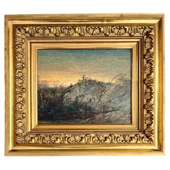 Antique "Twilight in the Hills" Luminous Autumnal Painting by William Louis Sonntag