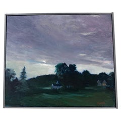"Abenddämmerung in Wiscasset Maine" Nachtlandschaft von Rachel E. Moore