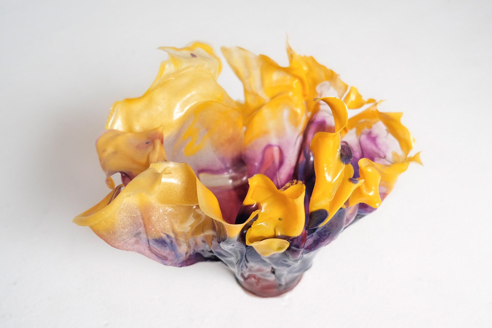 Twilight Toned Epoxy Resin Vessel by Caroline Zimbalist For Sale 3