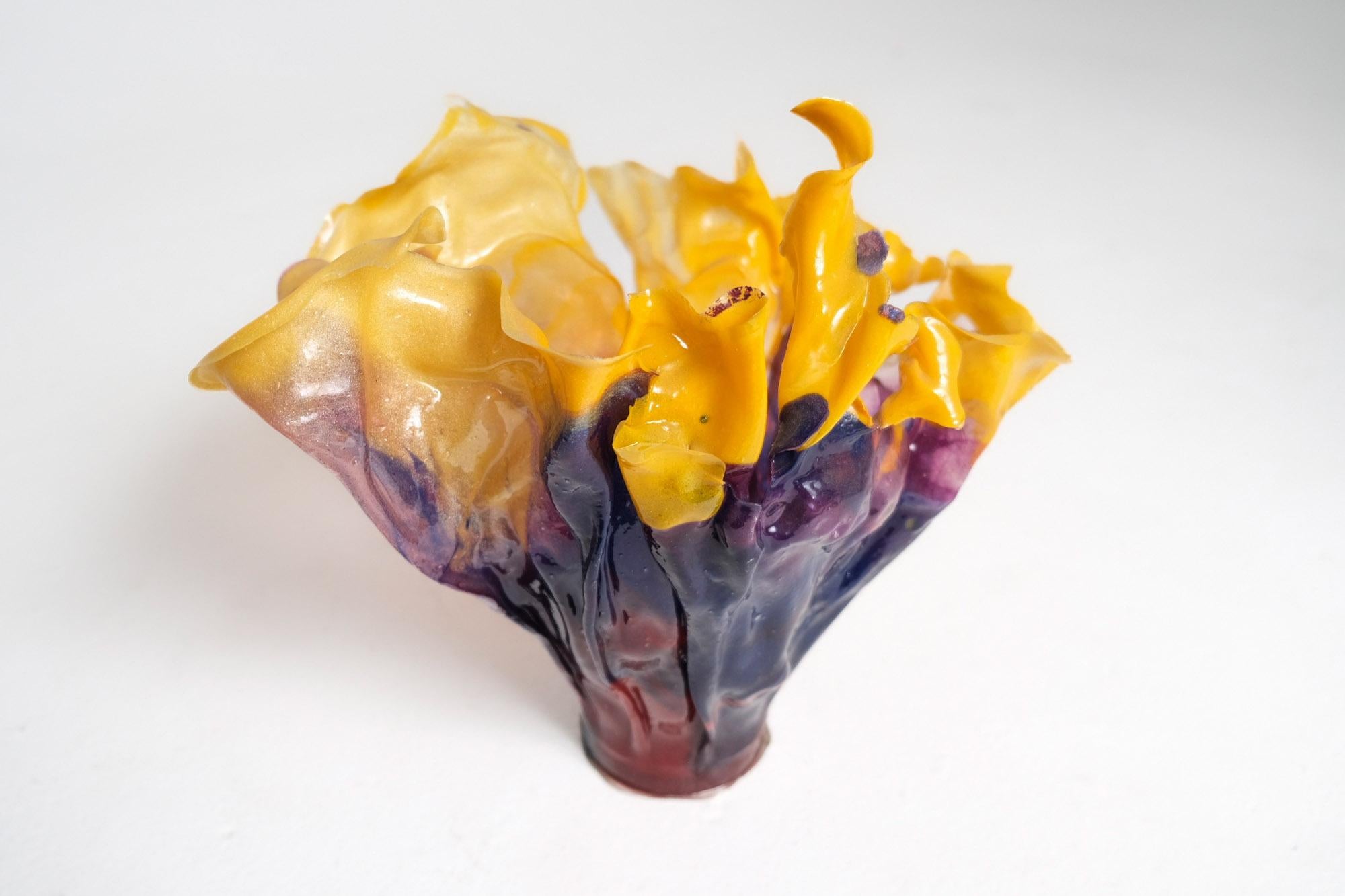 Twilight Toned Epoxy Resin Vessel by Caroline Zimbalist For Sale 4