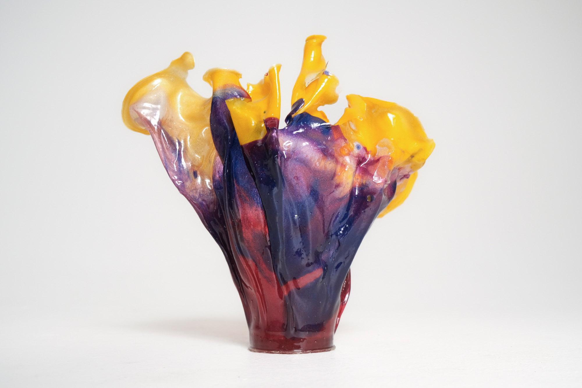 Twilight Toned Epoxy Resin Vessel by Caroline Zimbalist For Sale 2
