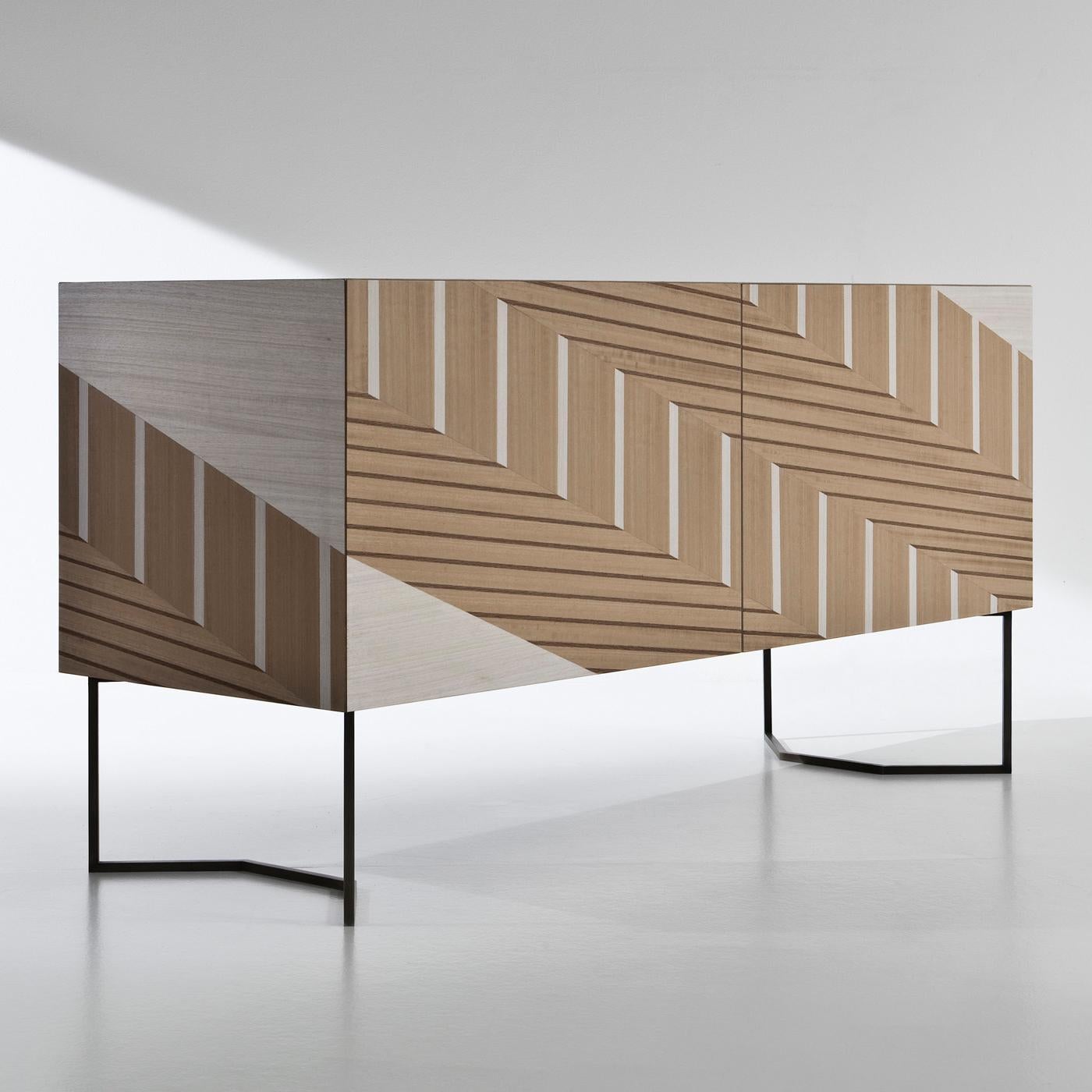 Modern Twill Intarsia Sideboard by Bartoli Design
