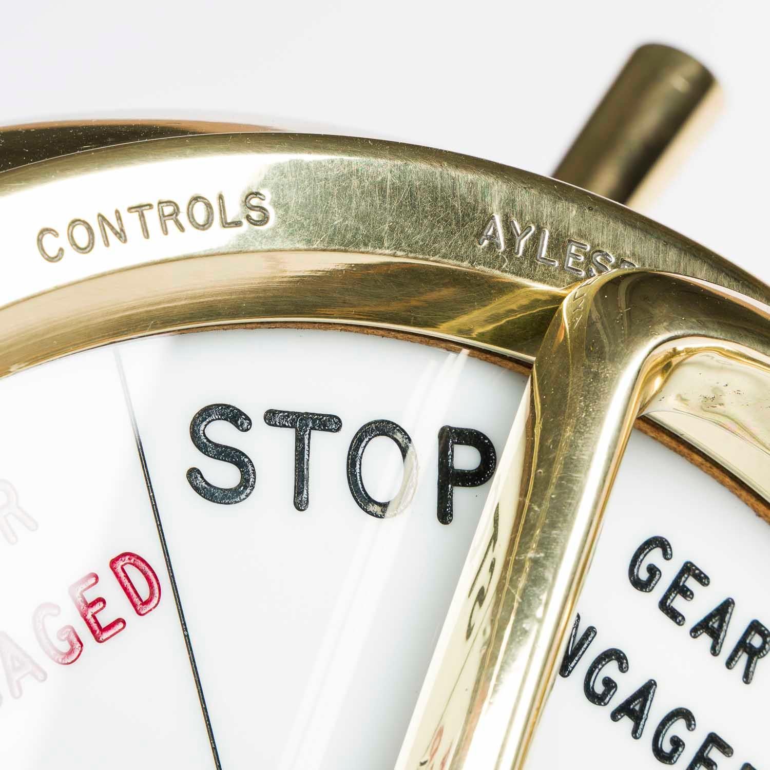 Twin 10 inch dial brass engine order telegraph by Bloctube Controls en vente 4