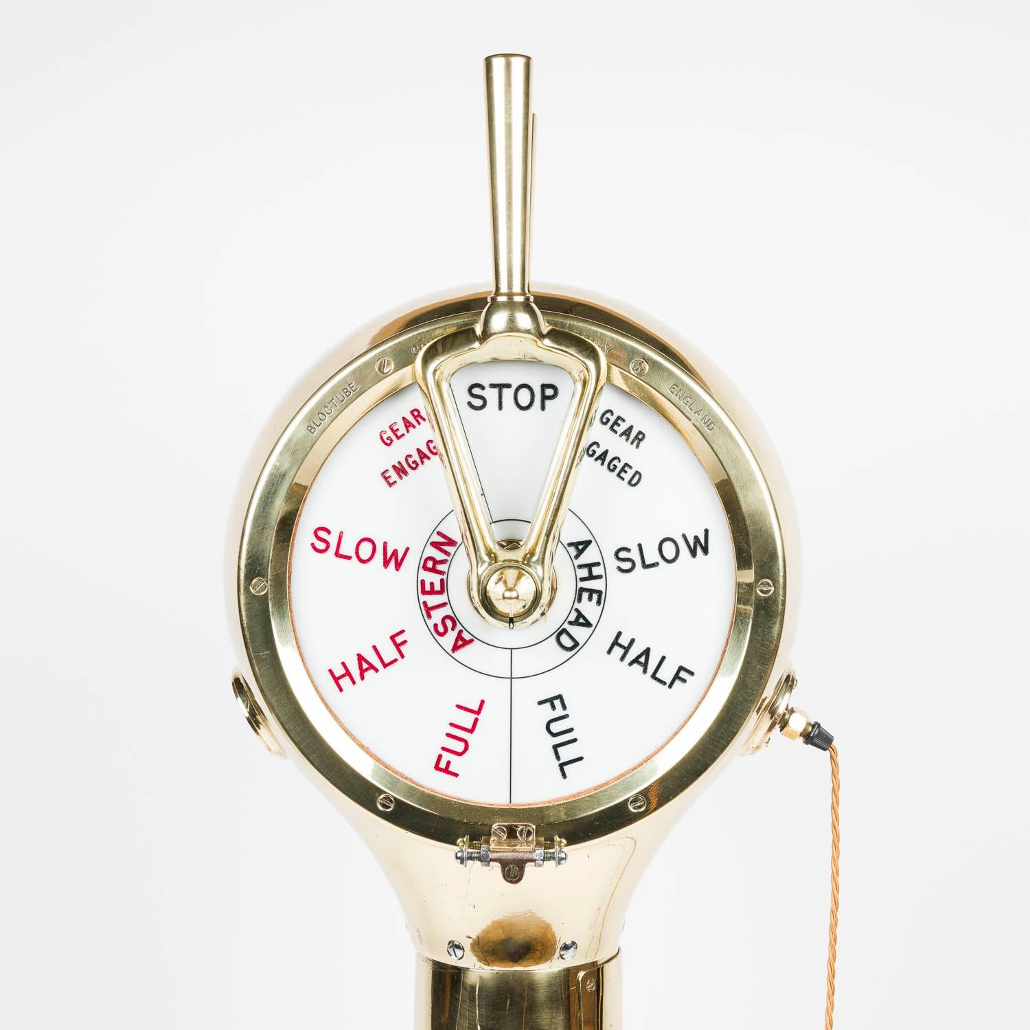 Industriel Twin 10 inch dial brass engine order telegraph by Bloctube Controls en vente