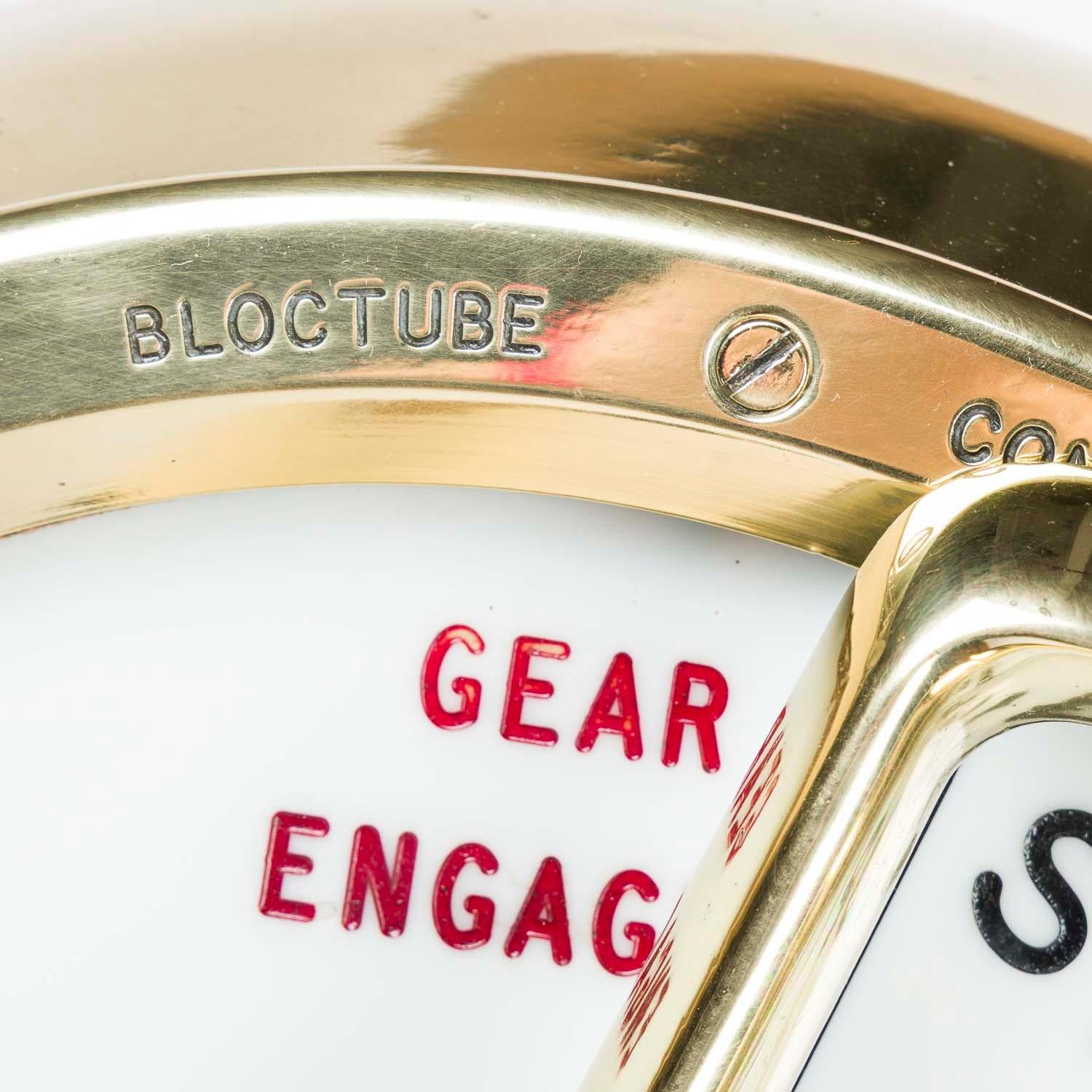 Twin 10 inch dial brass engine order telegraph by Bloctube Controls en vente 1