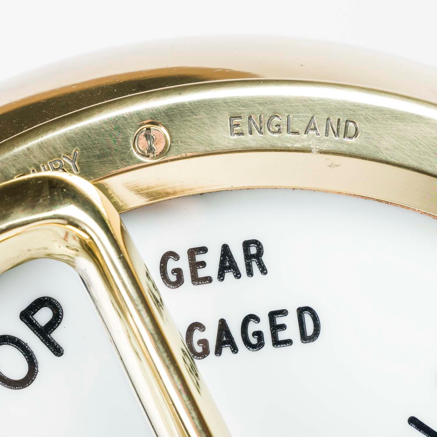 Twin 10 inch dial brass engine order telegraph by Bloctube Controls en vente 2