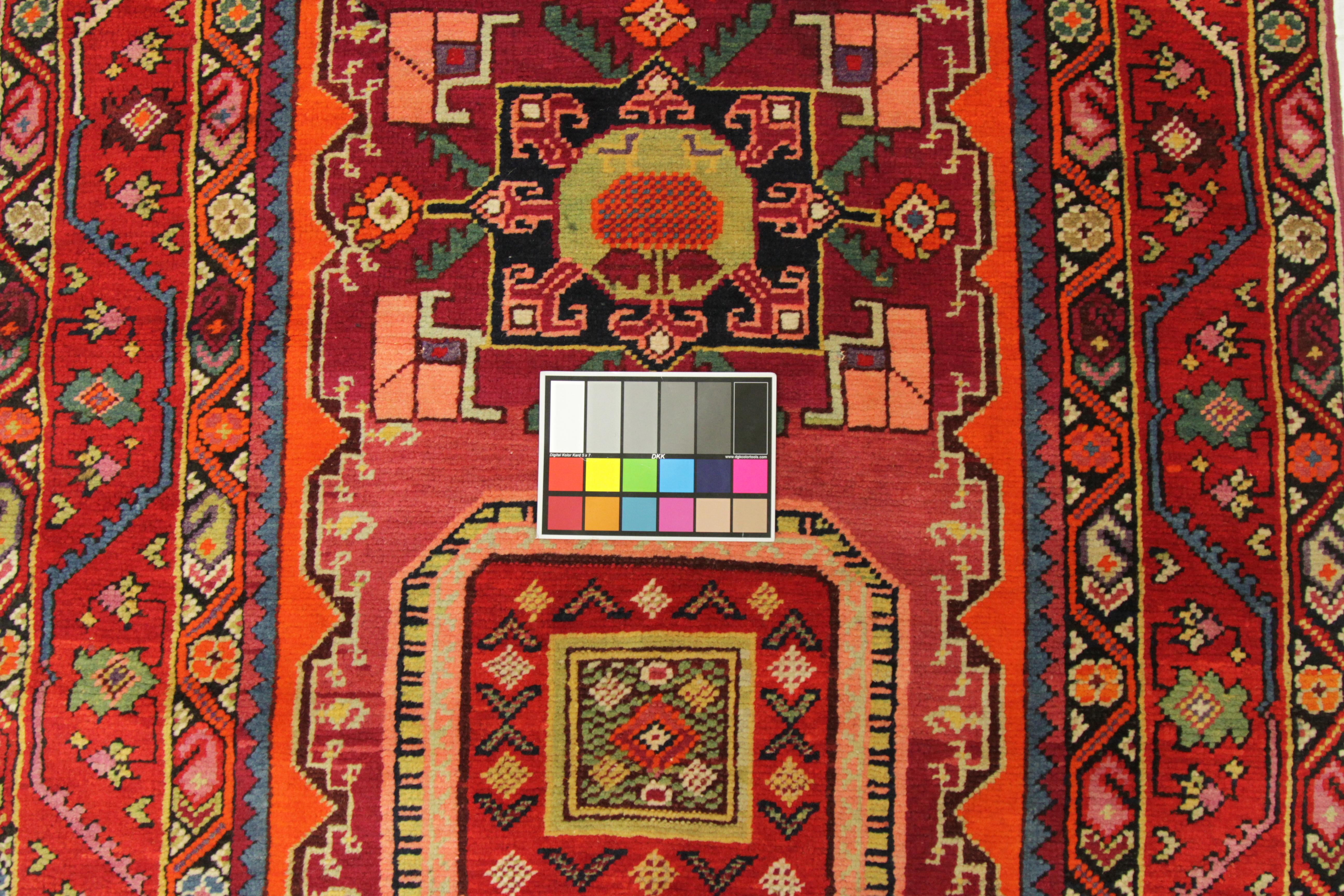 Twin Antique Persian Rug Karabagh Design with Gemstone Patterns, circa 1950s For Sale 2