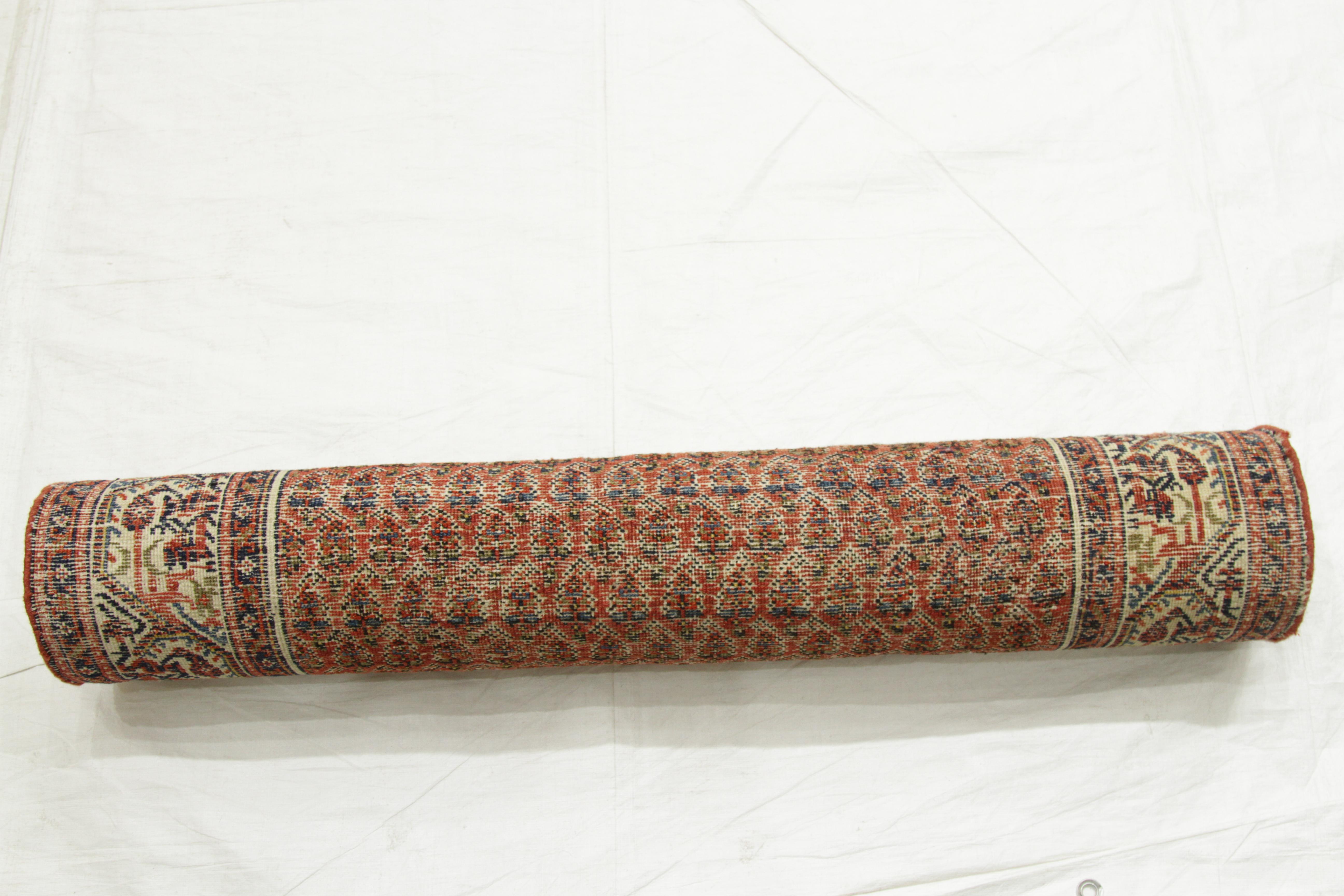 Zwei antiker persischer Teppich im Saraband-Design mit königlichem 