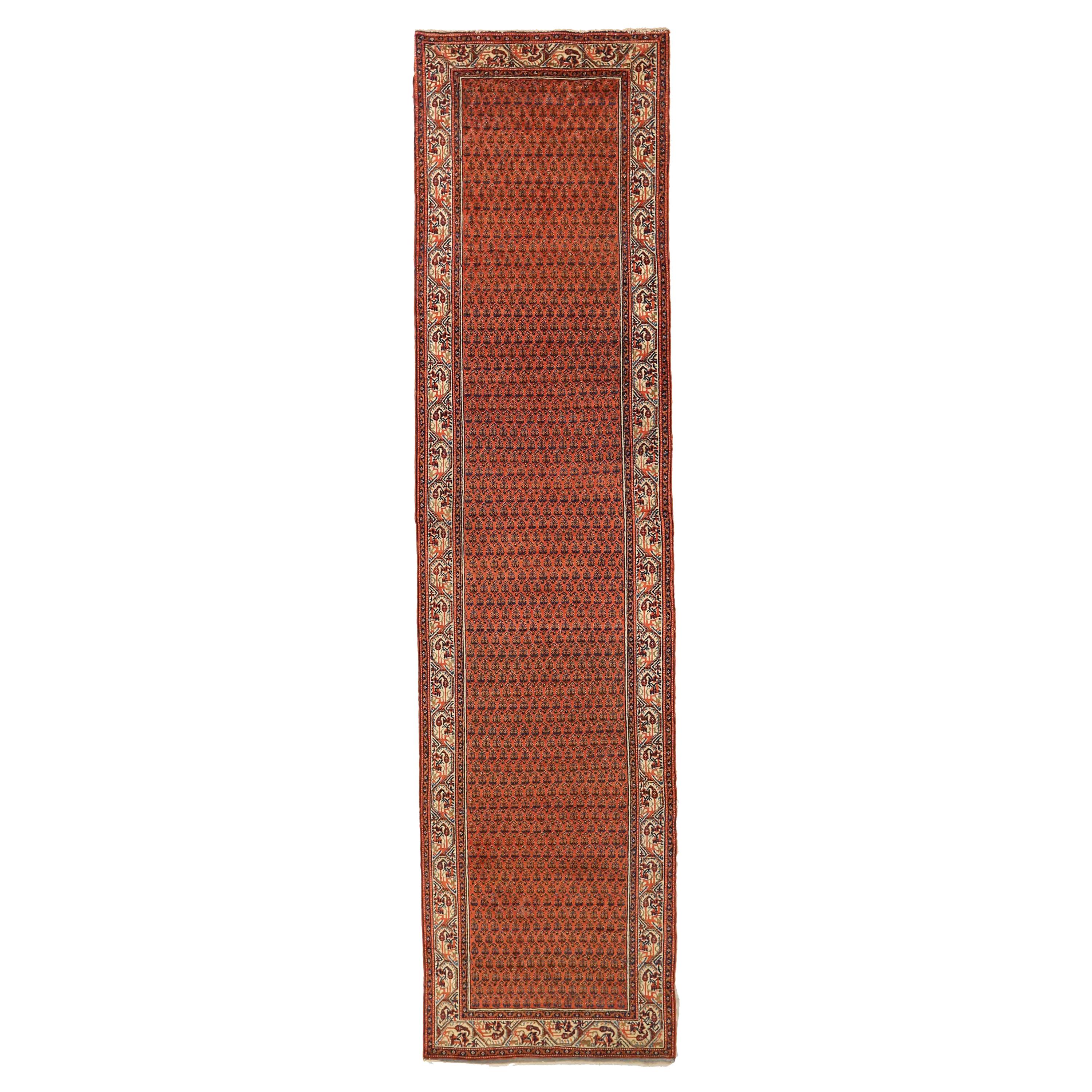 Zwei antiker persischer Teppich im Saraband-Design mit königlichem "Boteh"-Fuß, um 1950 im Angebot