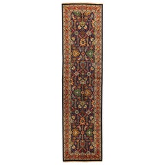 Twin Antique Turkish Rug Tabriz Style with Grand Floral Patterns, circa 1970s