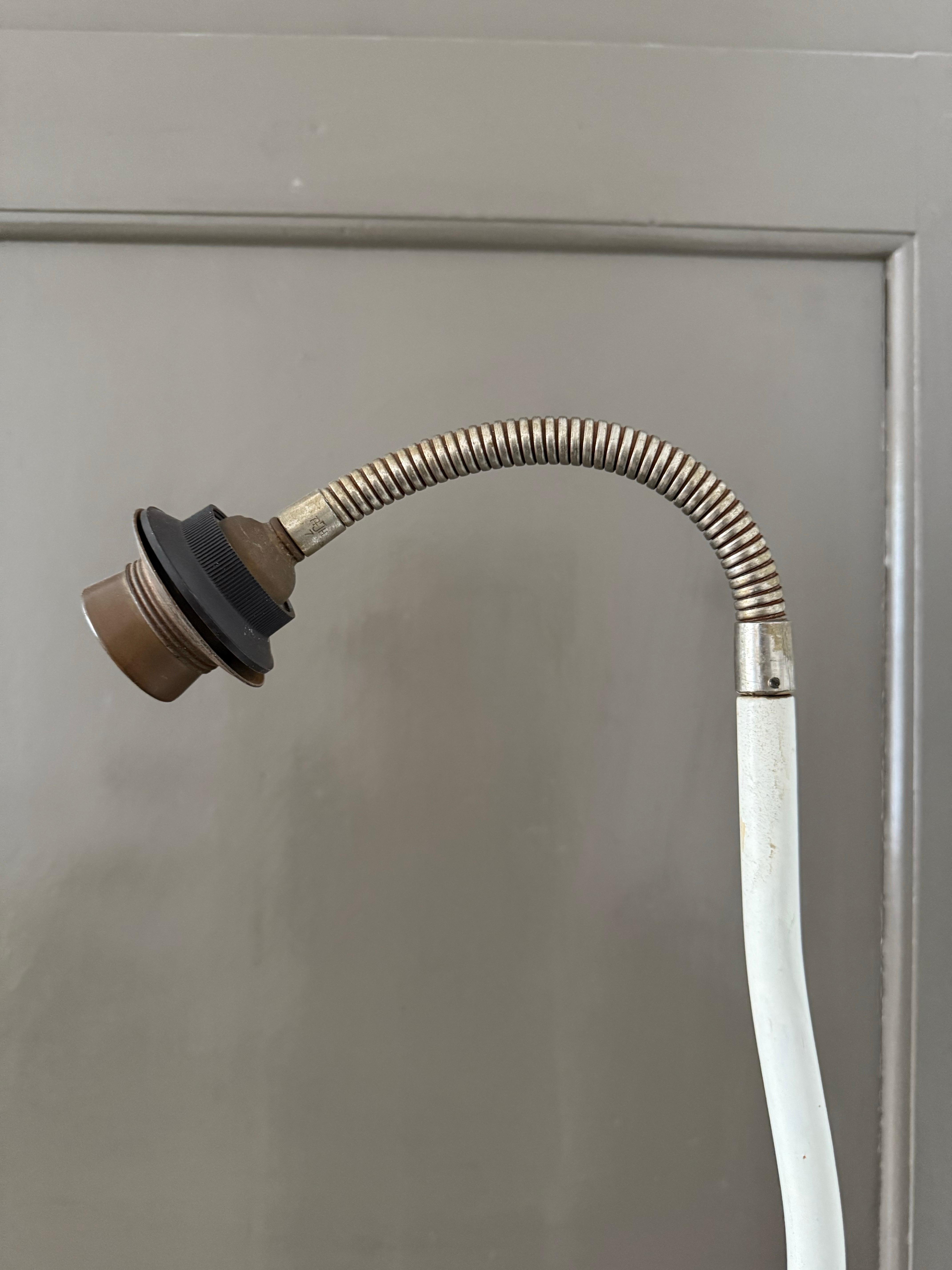 Twin Arm Art Deco Floor Lamp in the style of Bjerkås Armatur of Sweden In Distressed Condition For Sale In London, GB