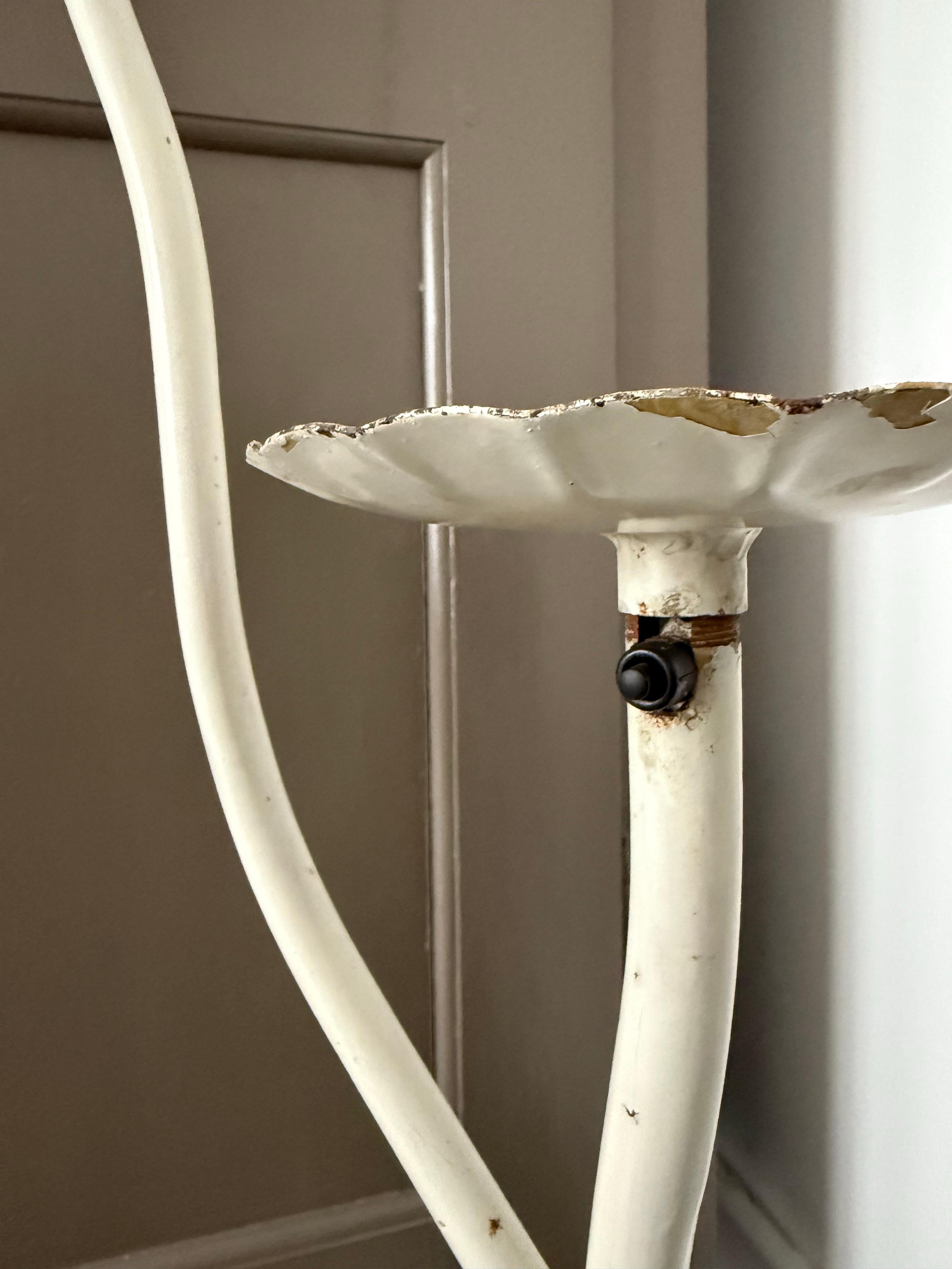 Metal Twin Arm Art Deco Floor Lamp in the style of Bjerkås Armatur of Sweden For Sale