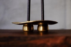 Twin Candle Holder, by Jordan Hufnagel in solid brass