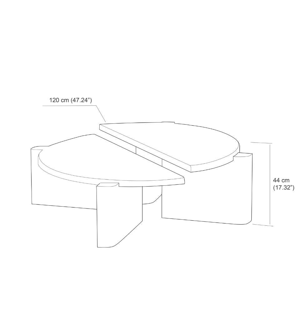 Laqué Twin Coffee Table en bois Set of 2 Highgloss Lacquer by Hermhaus en vente